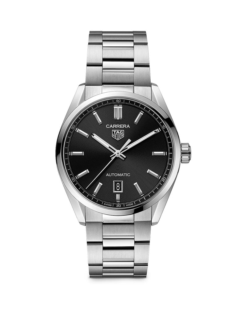 Carrera 스테인리스 & 까만 다이얼 자동적인 39MM 팔찌 시계 1