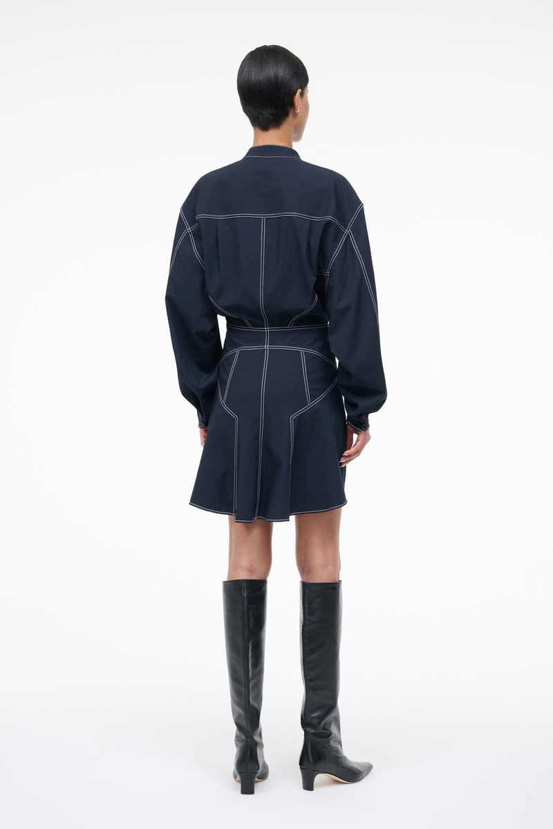 STAUD KILN DRESS NAVY 4