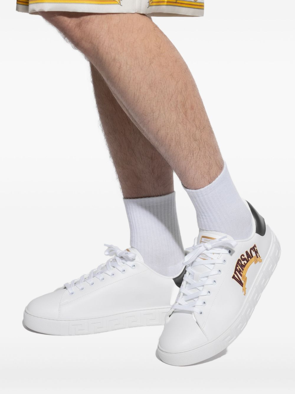logo-embroidered sneakers - 5