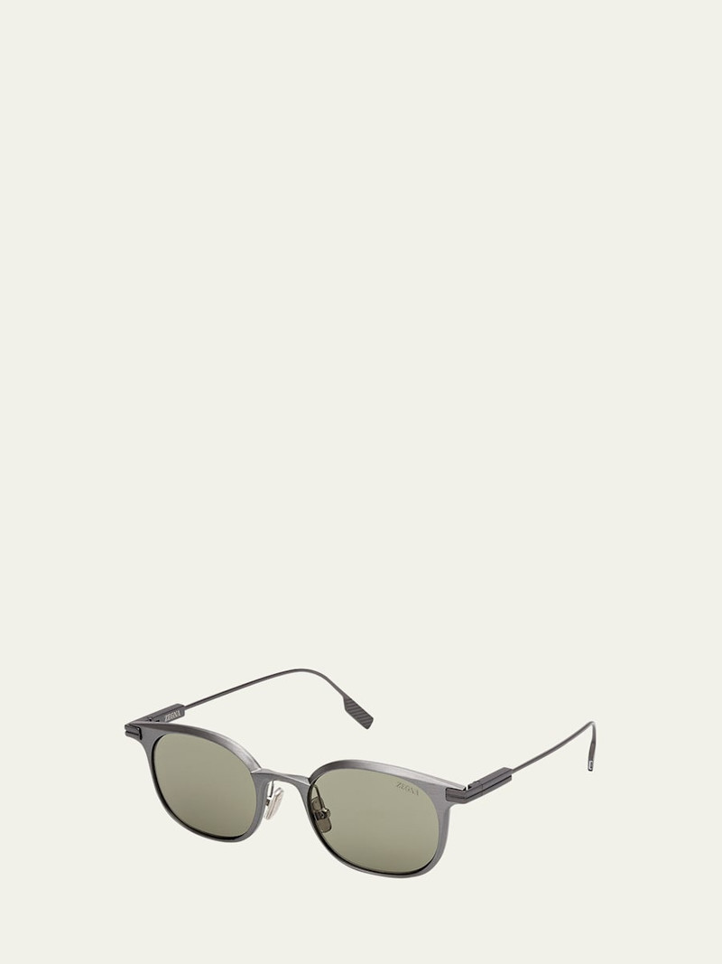 ZEGNA Men's Round Metal Sunglasses outlook