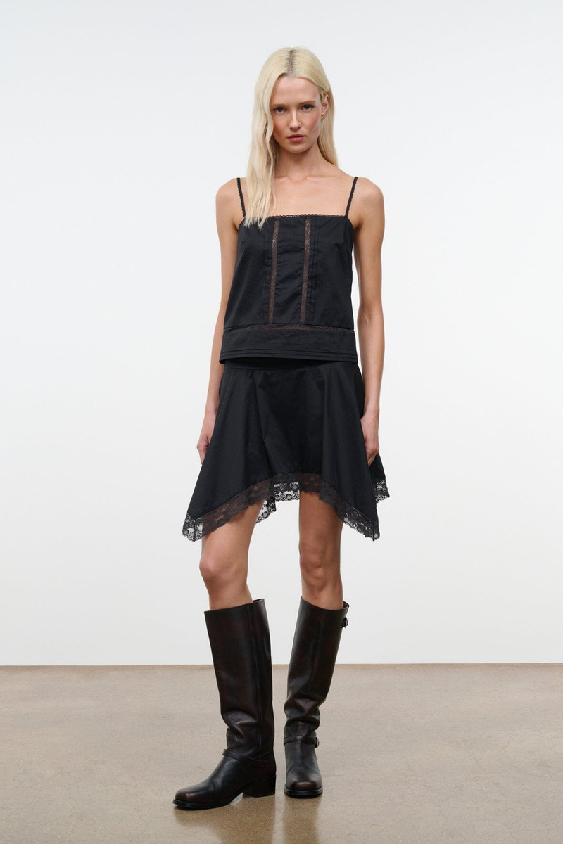 STAUD LAYLA SKIRT BLACK 1