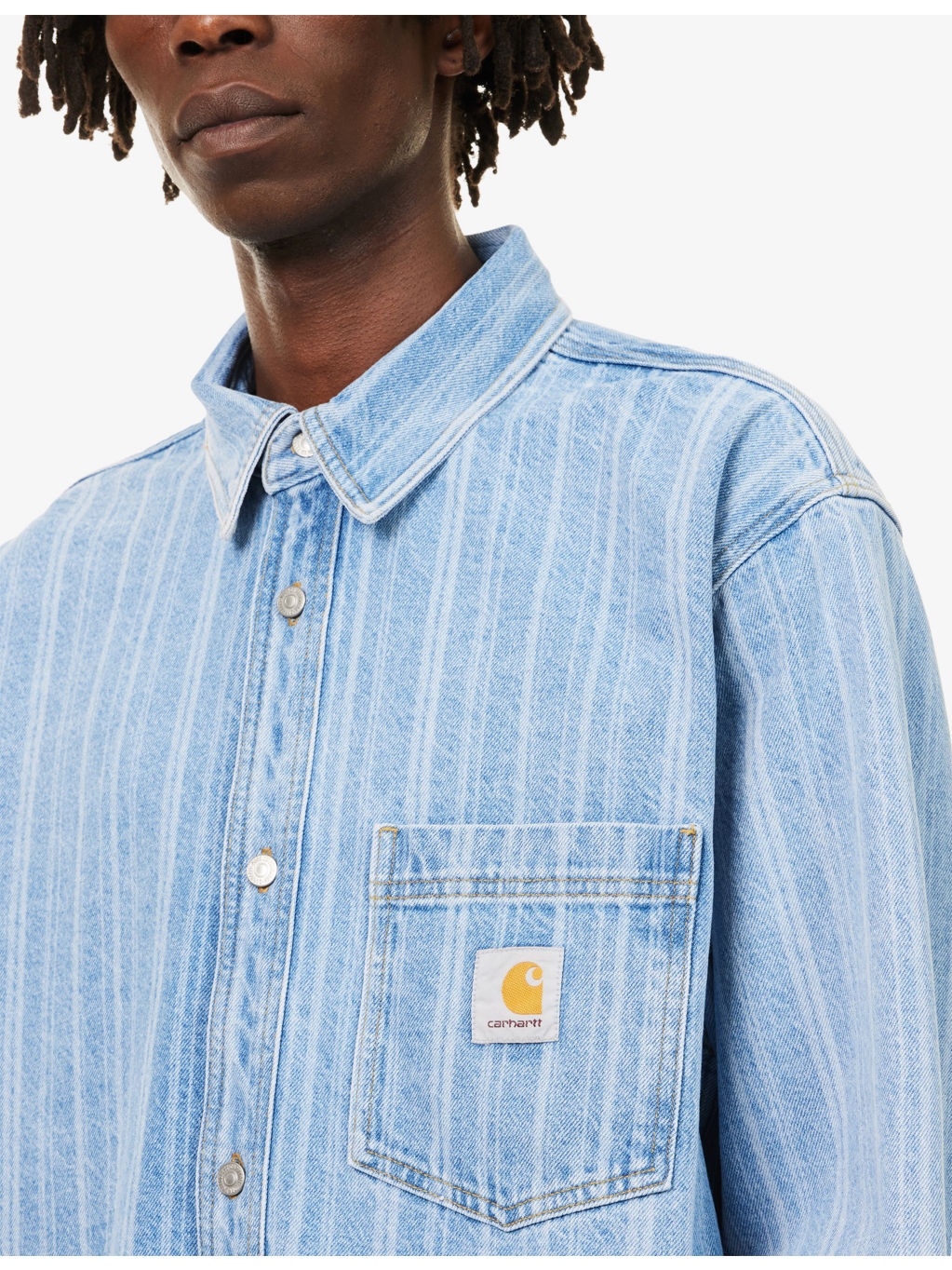 Rylan Logo-Patch Denim Shirt - 5