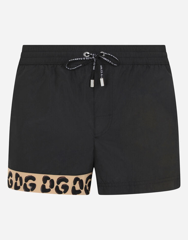 Short swim trunks with 3D DG logo - 1