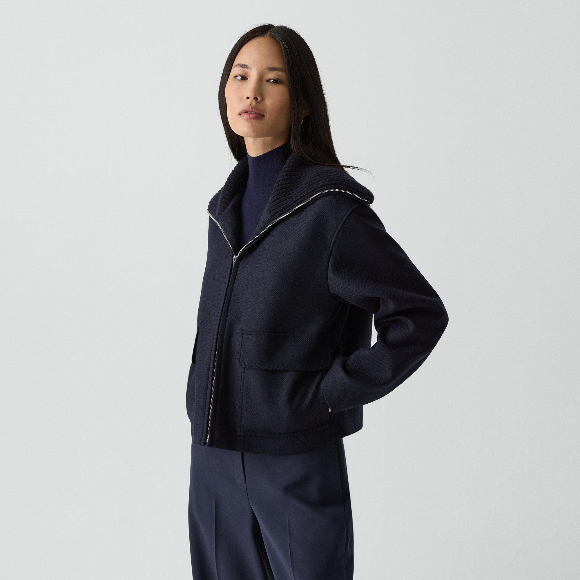 Wing Collar Jacket in Wool - 3