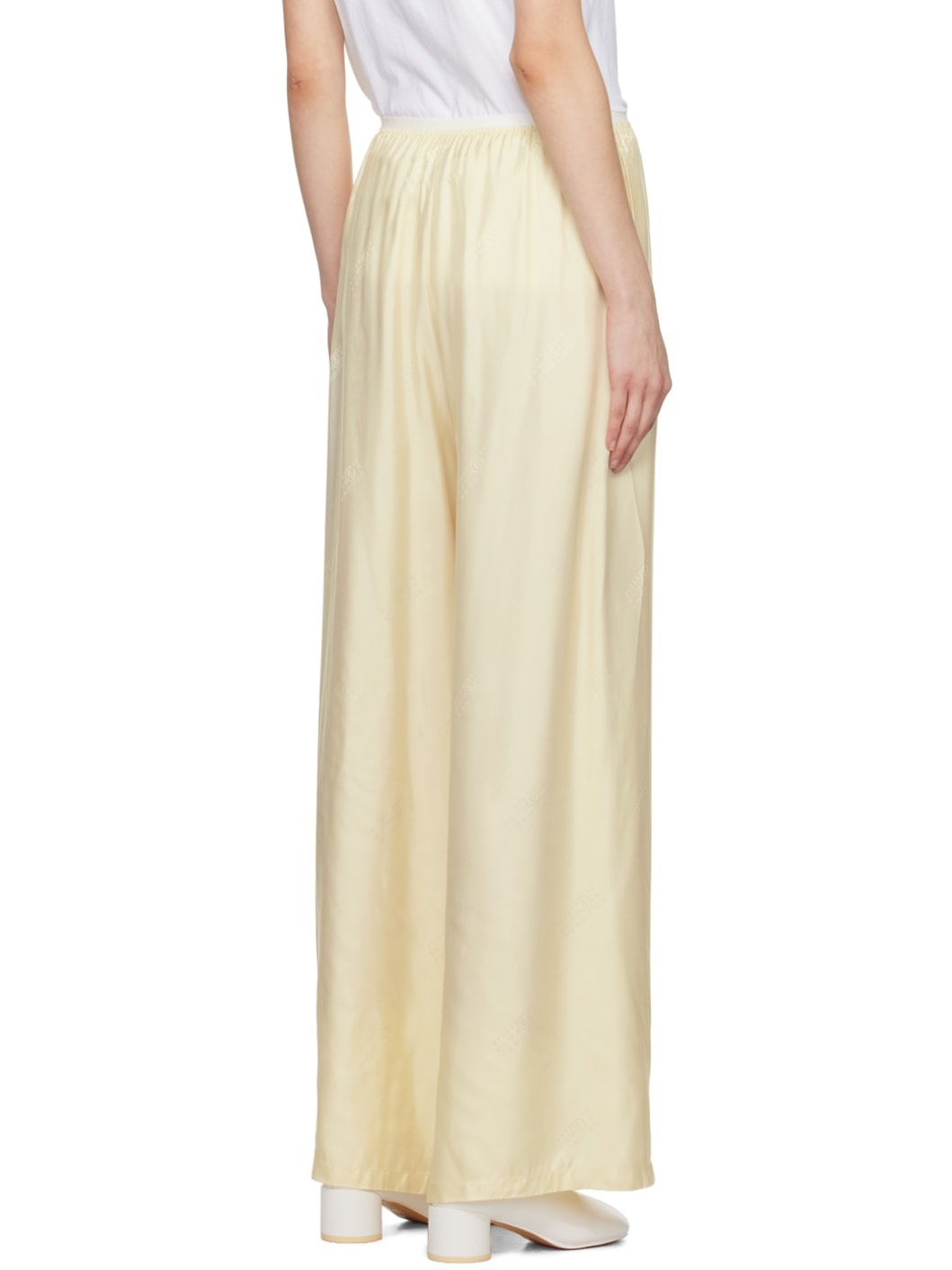 Yellow Jacquard Lounge Pants - 3