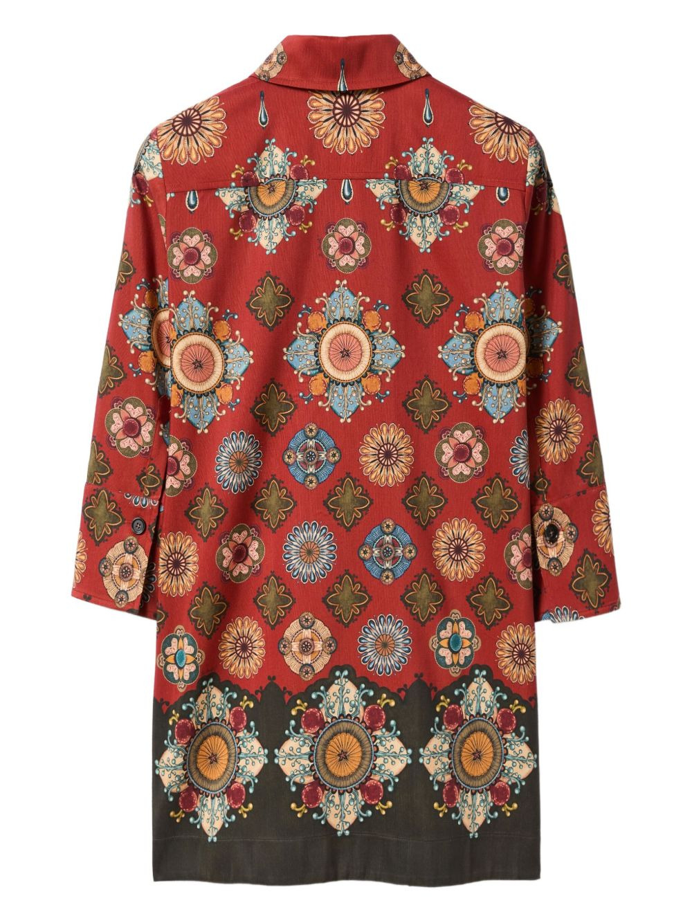 geometric-print mini day dress - 4