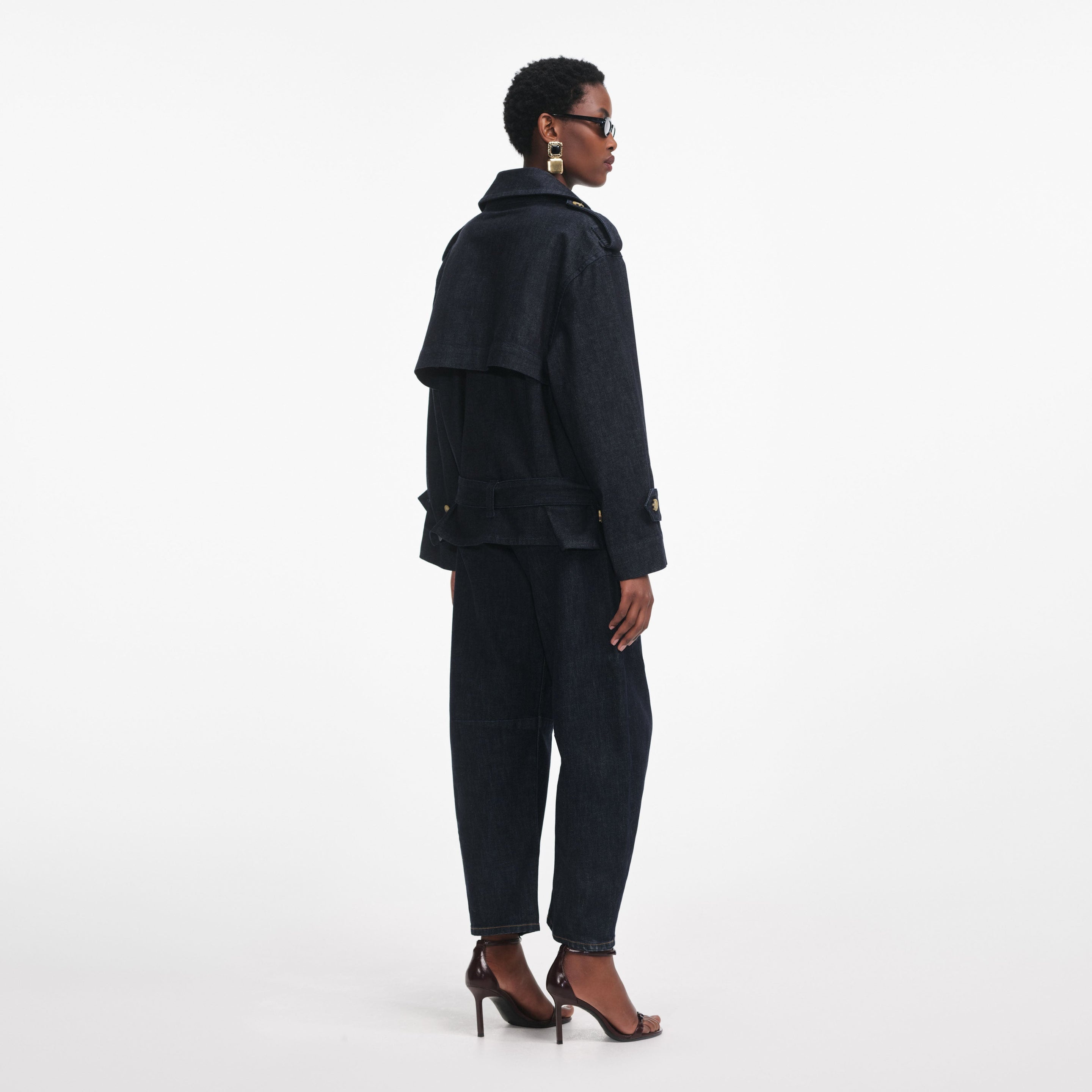 Denim Trench Jacket - 3