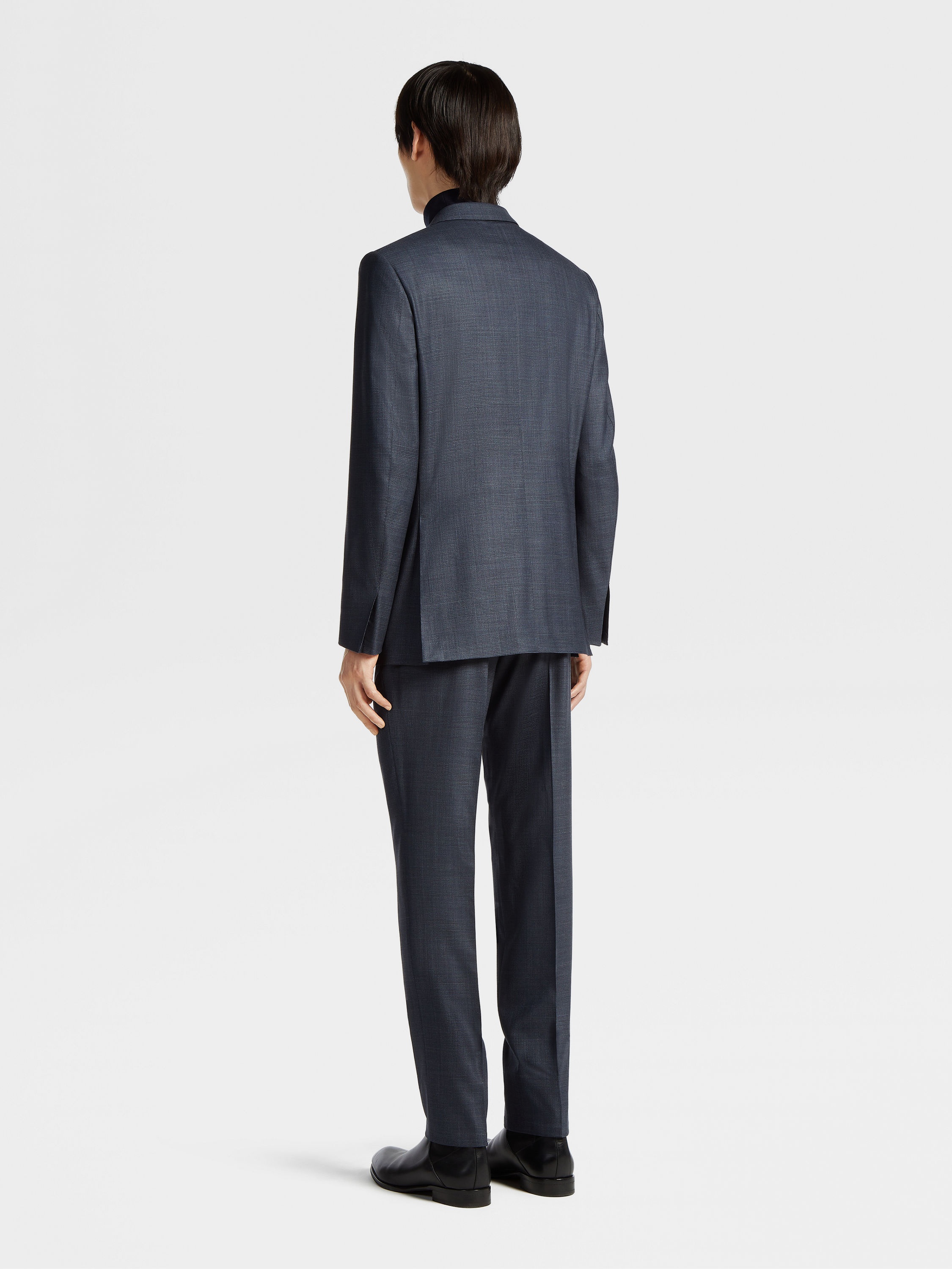 LIGHT BLUE AND BLUE CENTOVENTIMILA WOOL SUIT - 4