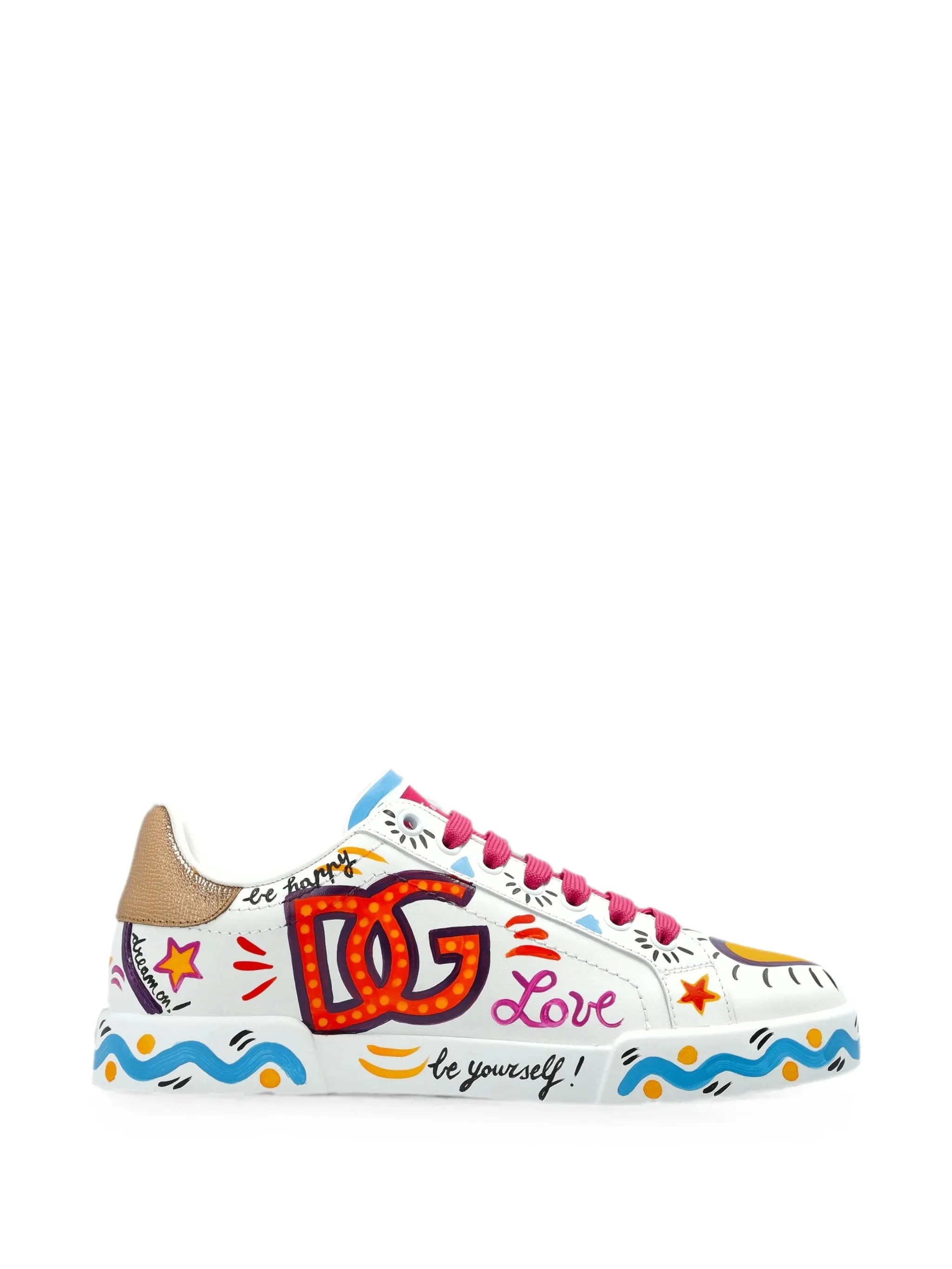 Dolce & Gabbana Leather Sports Shoes With Logo - 1