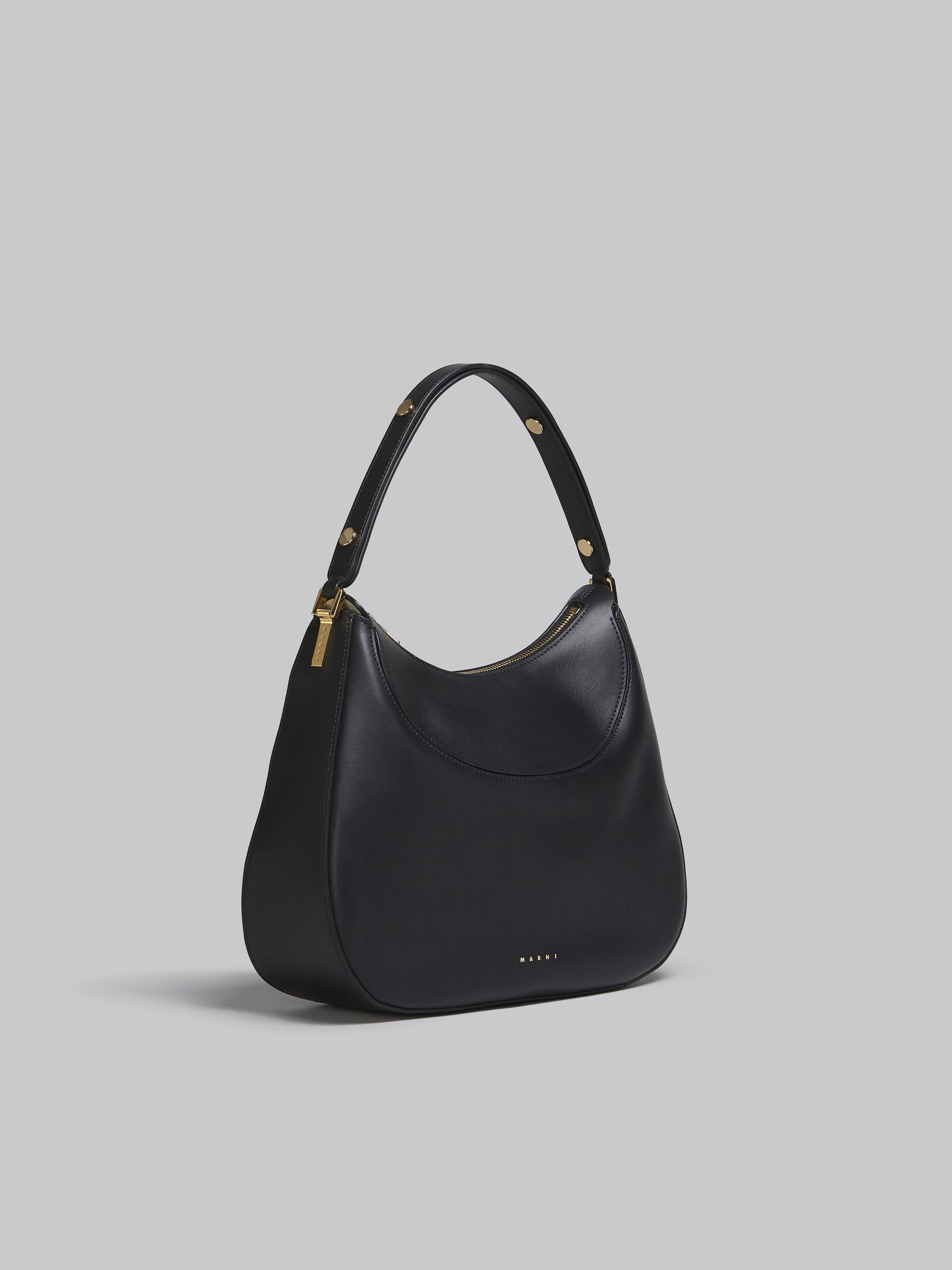 MILANO LARGE BAG IN BLACK LEATHER - 6