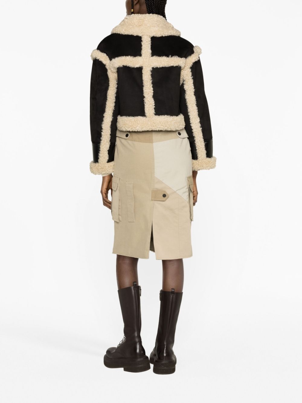 Edith faux-shearling cropped jacket - 3