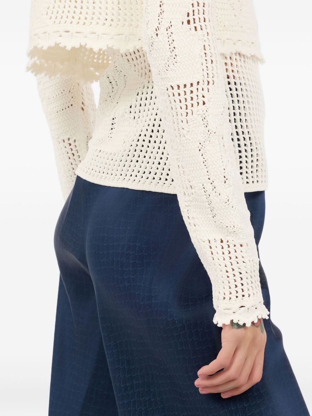 cropped knitted cardigan - 6