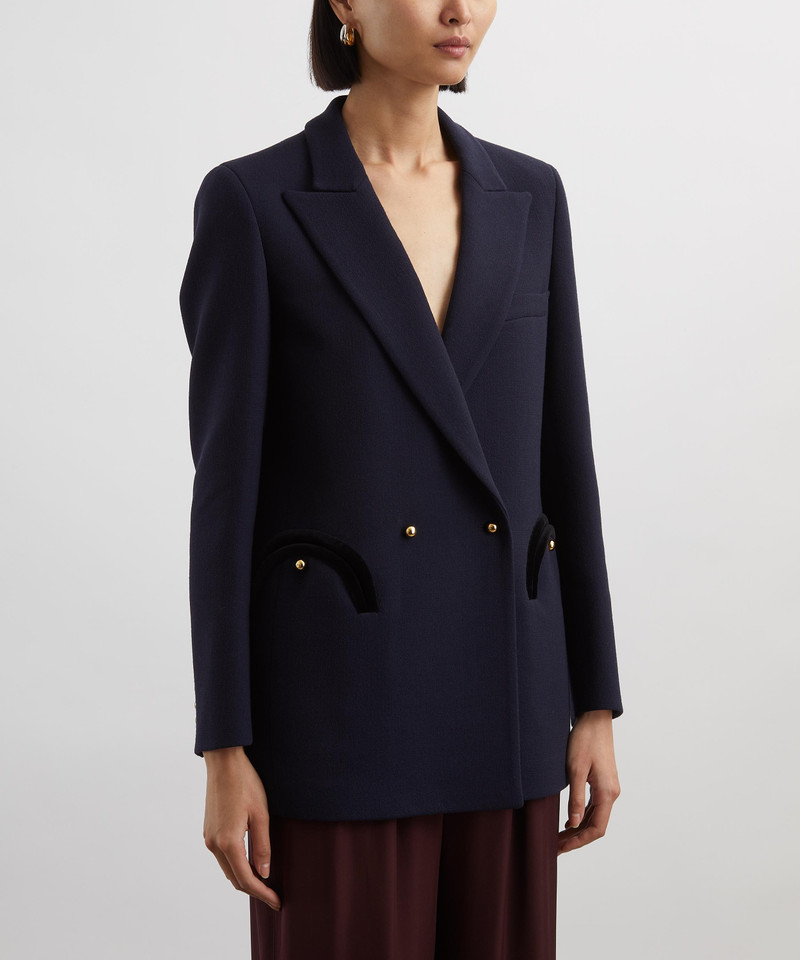BLAZÉ MILANO Navy Resolute Double-Breasted Blazer outlook