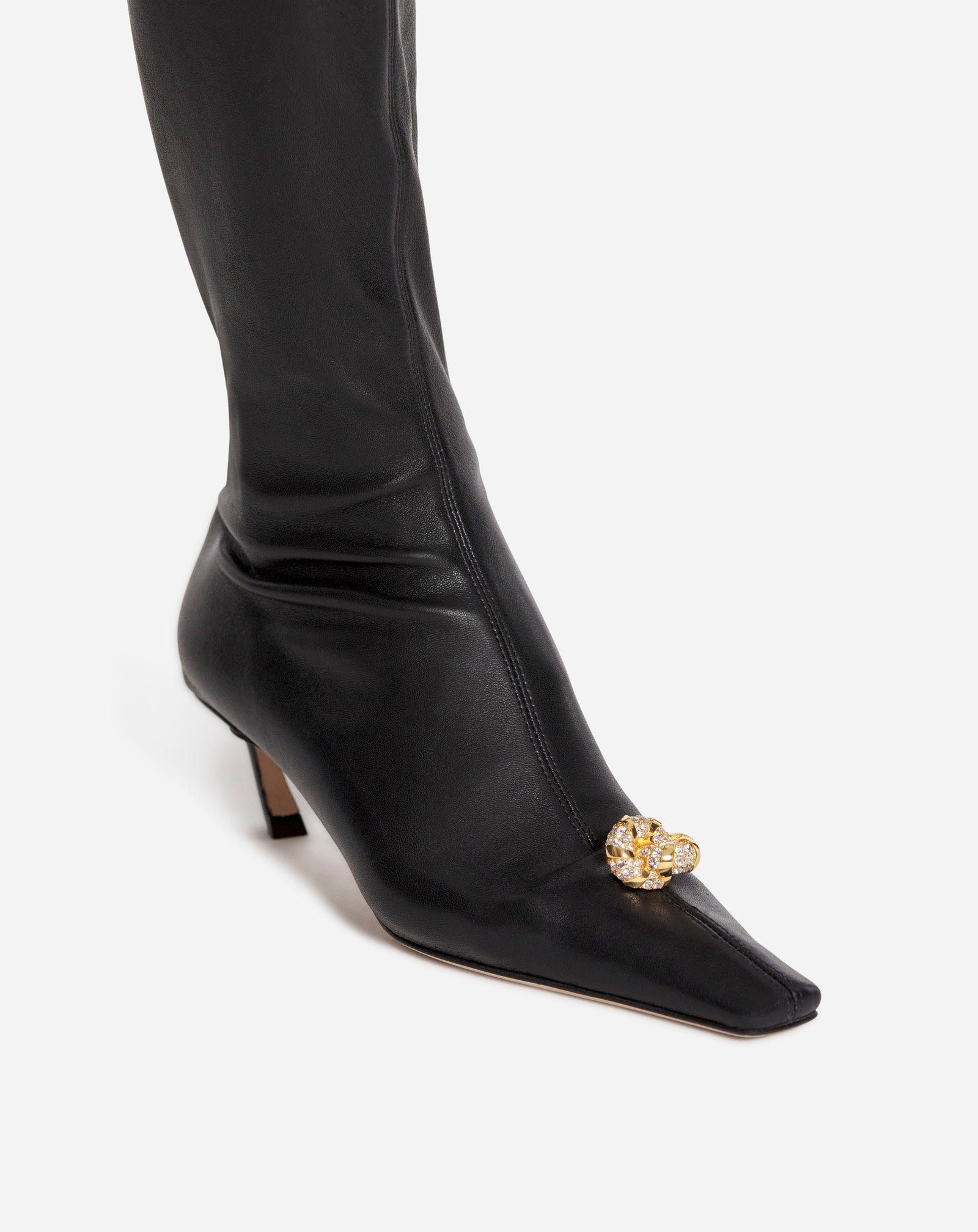 LEATHER SWING BOOTS WITH MELODIE JEWEL - 5