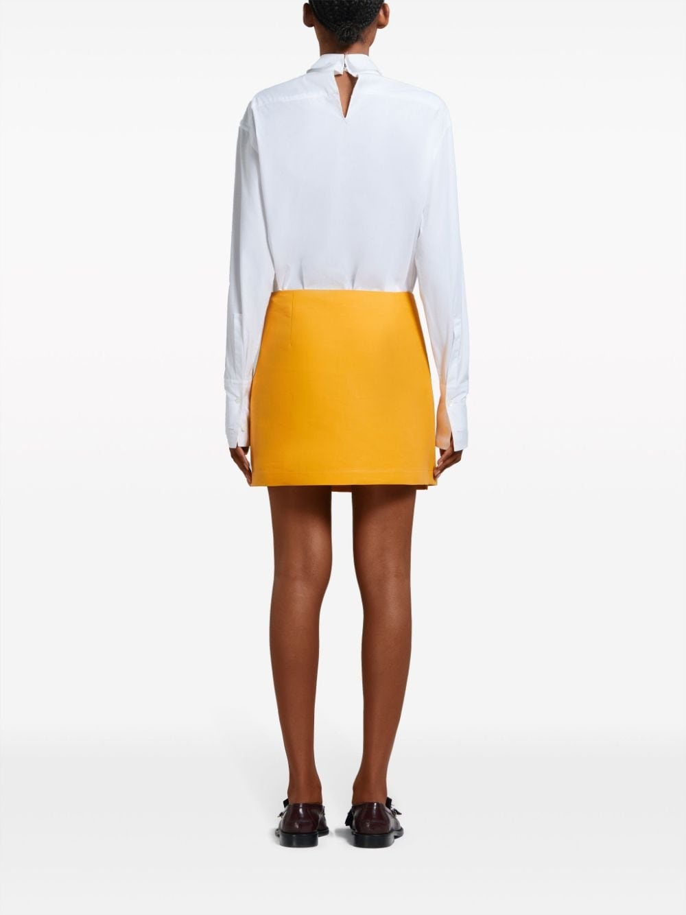 pleated cotton miniskirt - 4