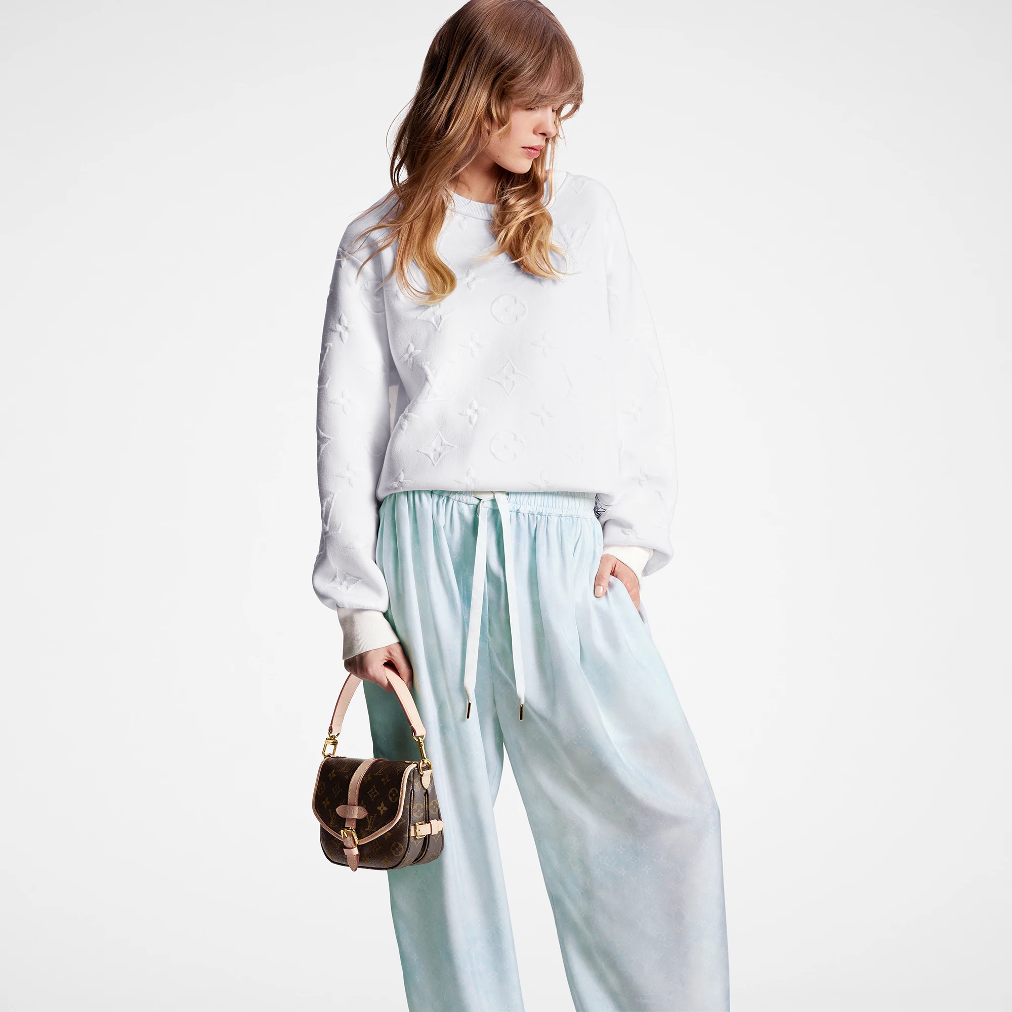 Monogram Cloud Baggy Pajama Pants - 5