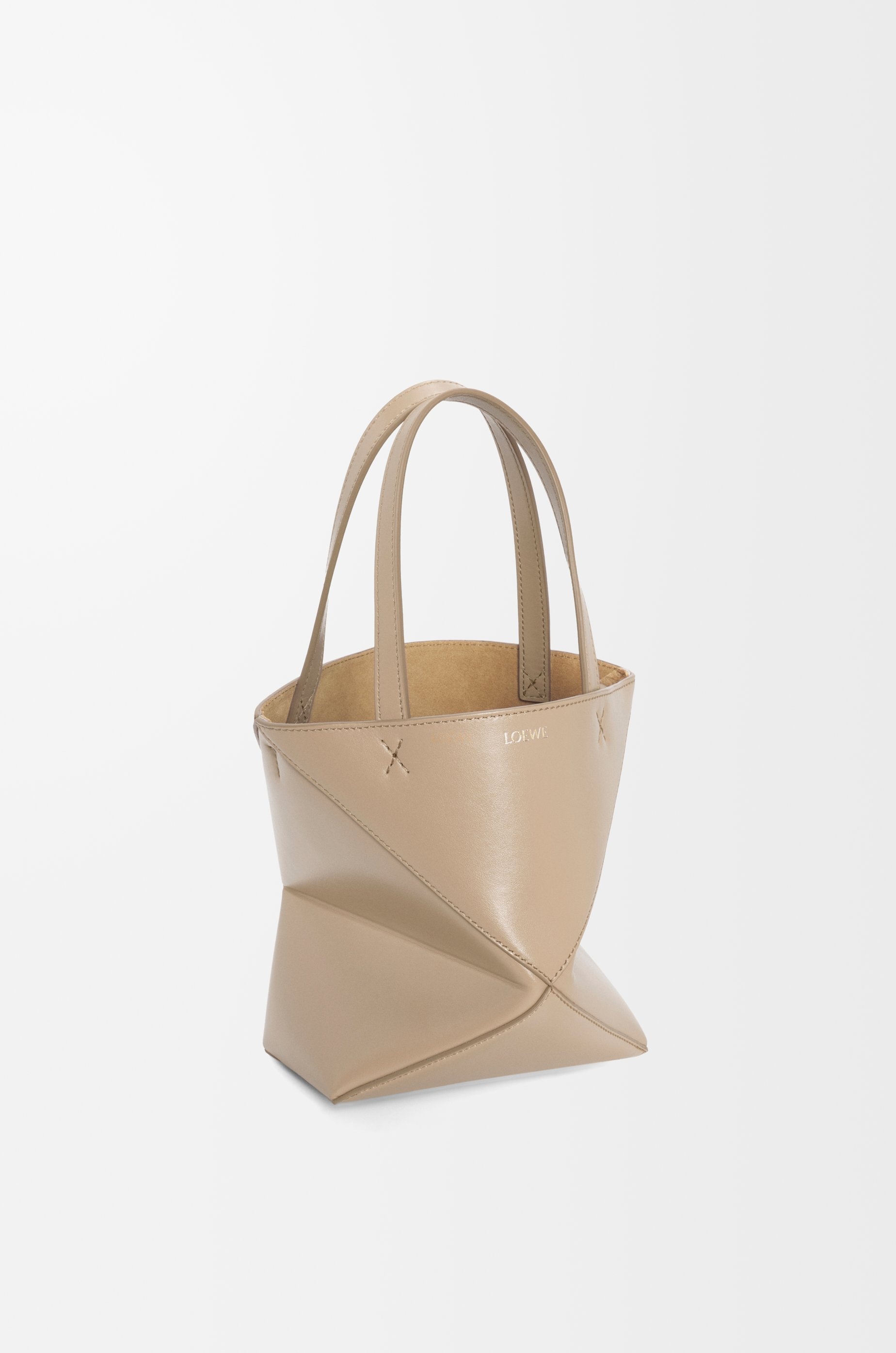 Mini Puzzle Fold tote in shiny calfskin - 4