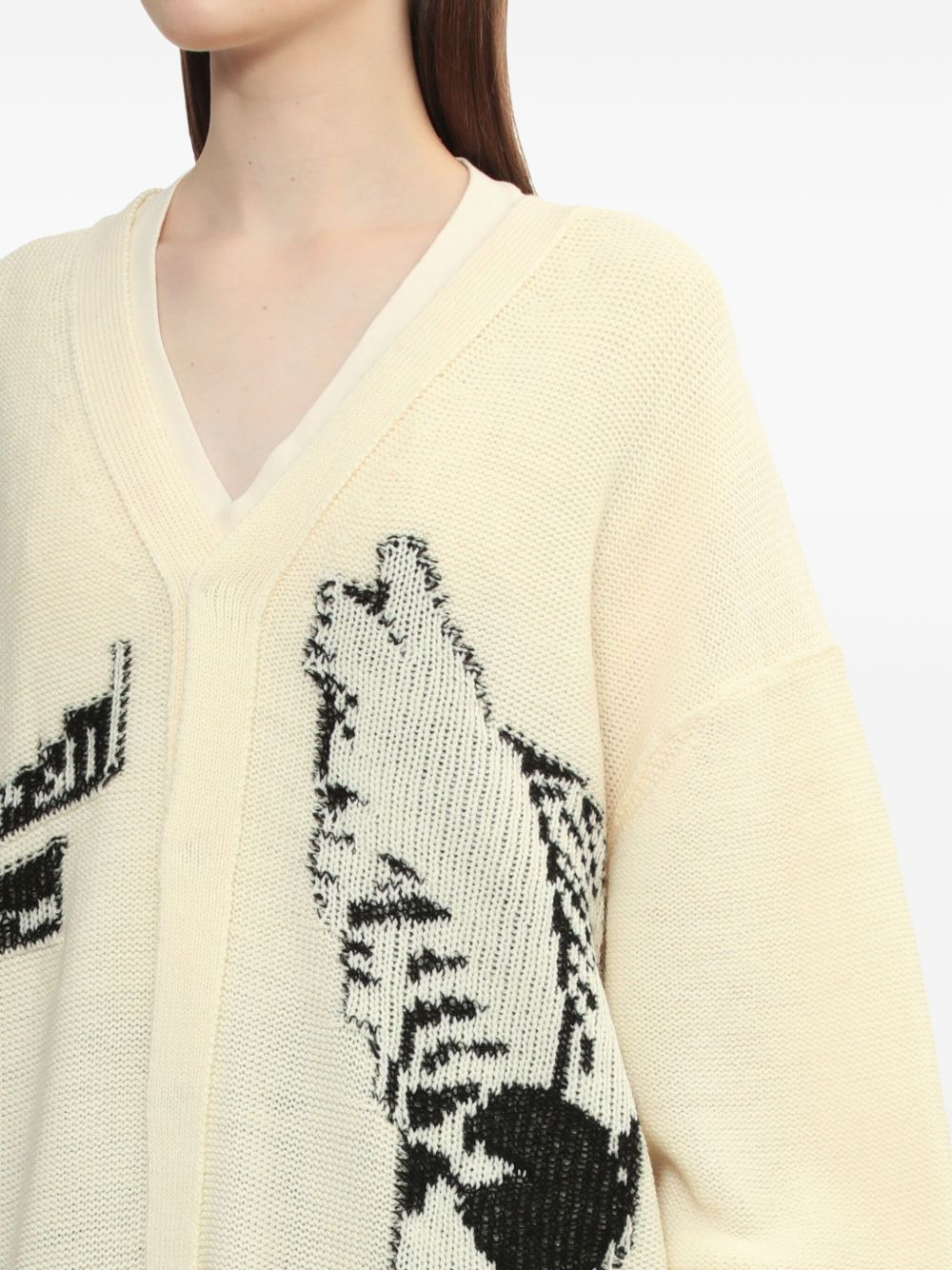 graphic-motifs cardigan - 5