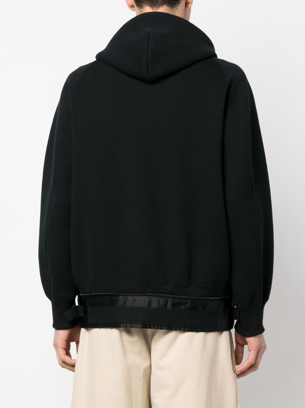 zip-up cotton-blend hoodie - 4