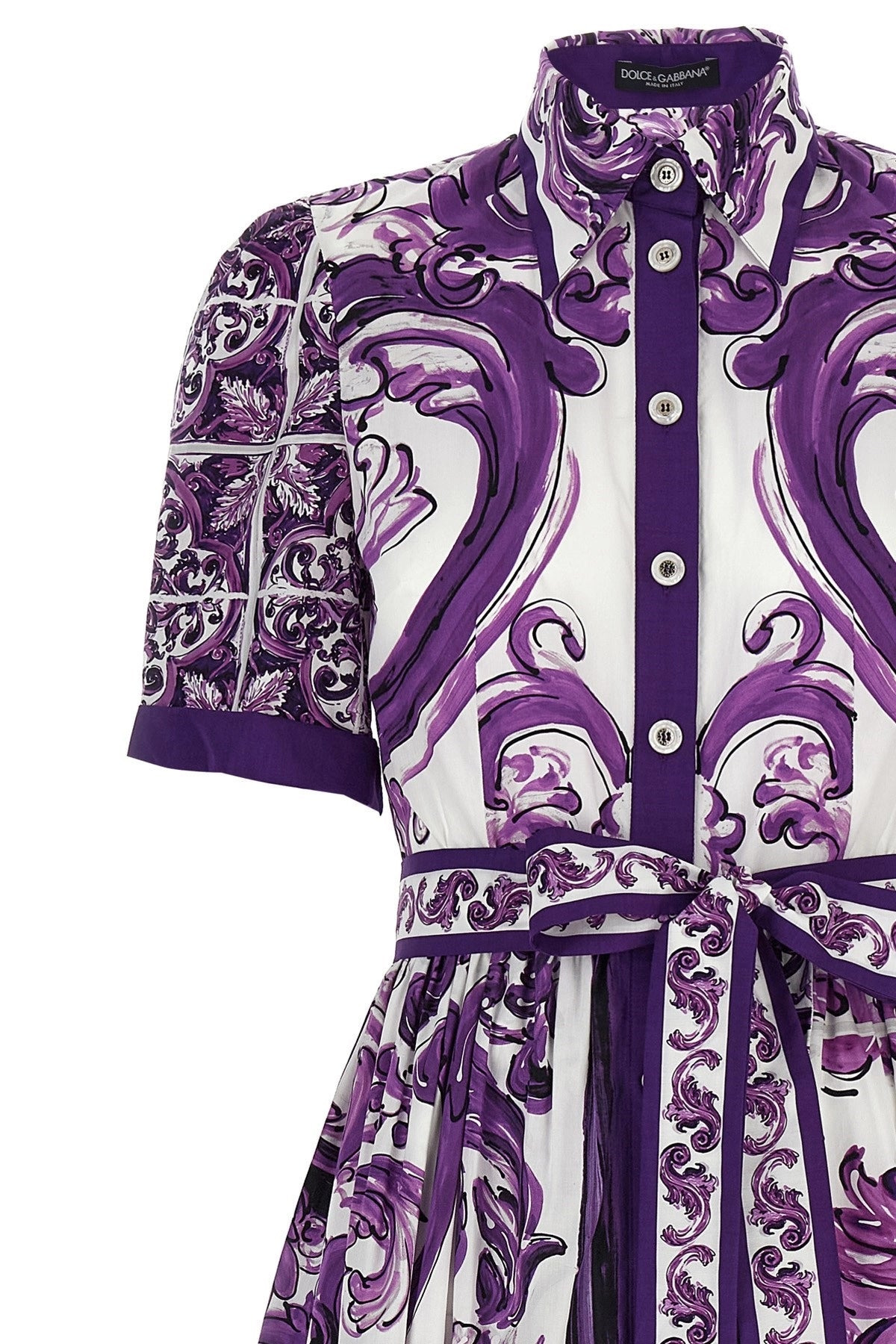 Dolce & Gabbana Women 'Maiolica' Print Chemisier Dress - 4