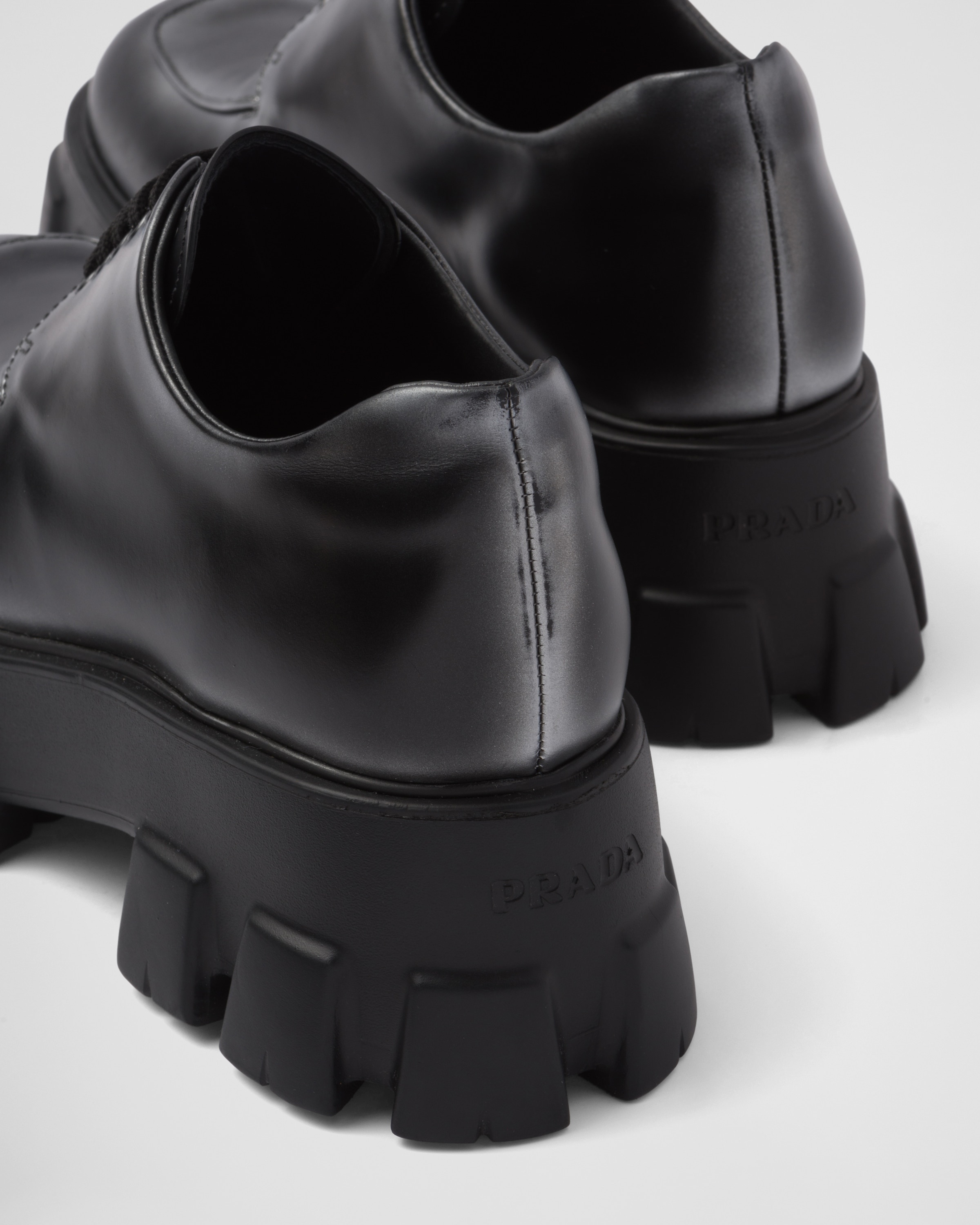 Monolith ombré brushed leather lace-ups - 7