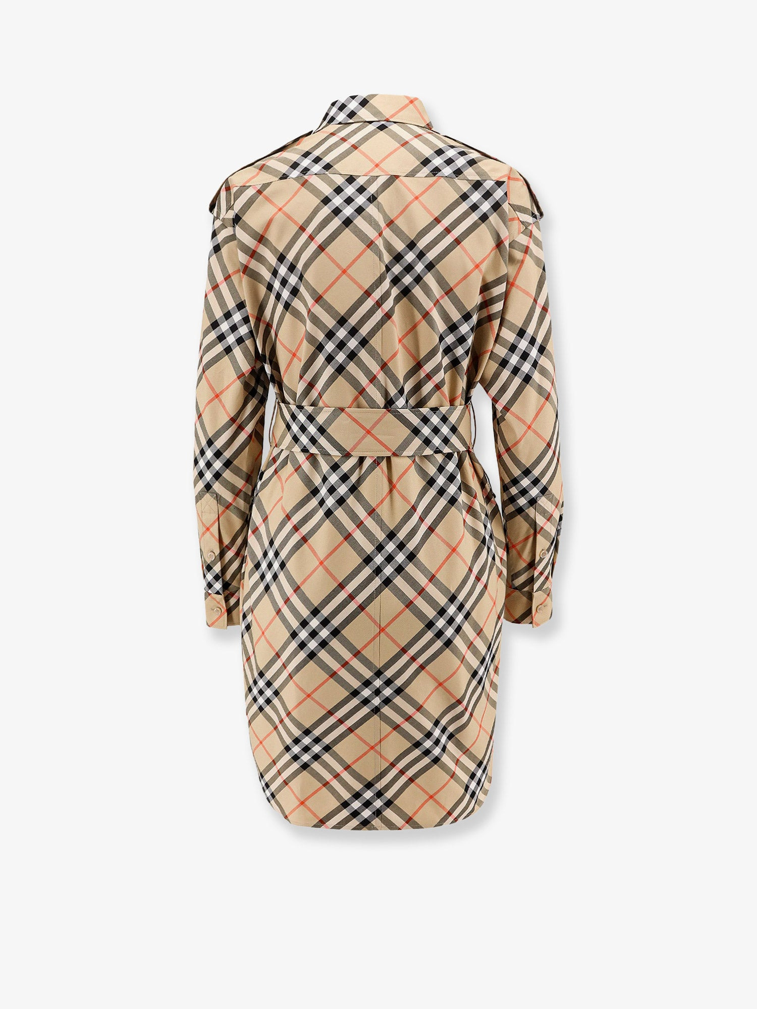 Chemisier Cotton Short Dress With Check Print - 2