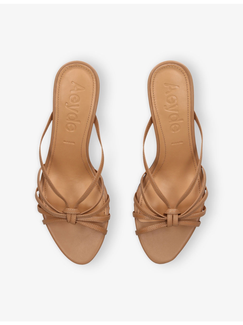 Abby Leather Heeled Mules - 2