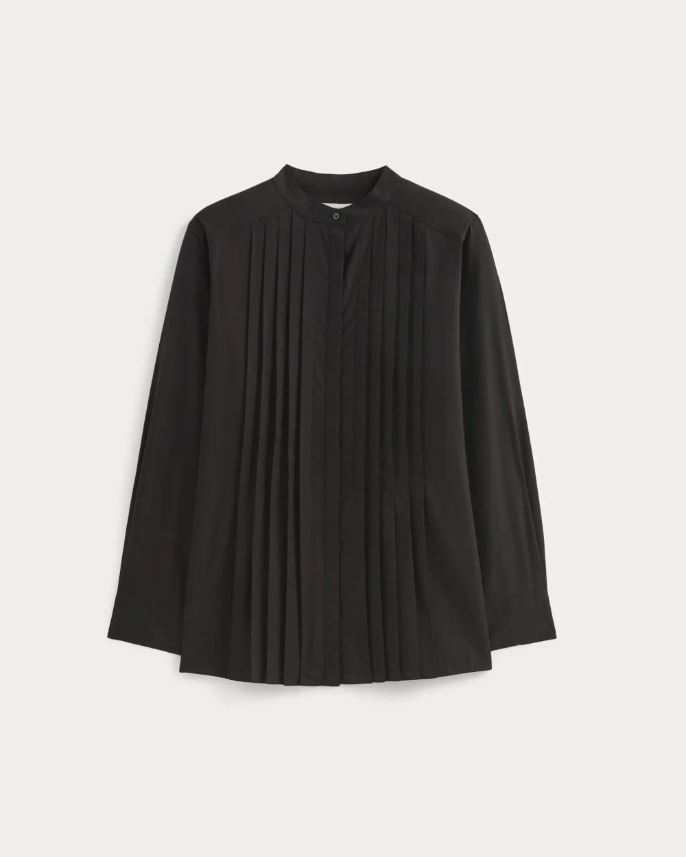 THE PLEATED SHIRT IN SILKY COTTON - 1