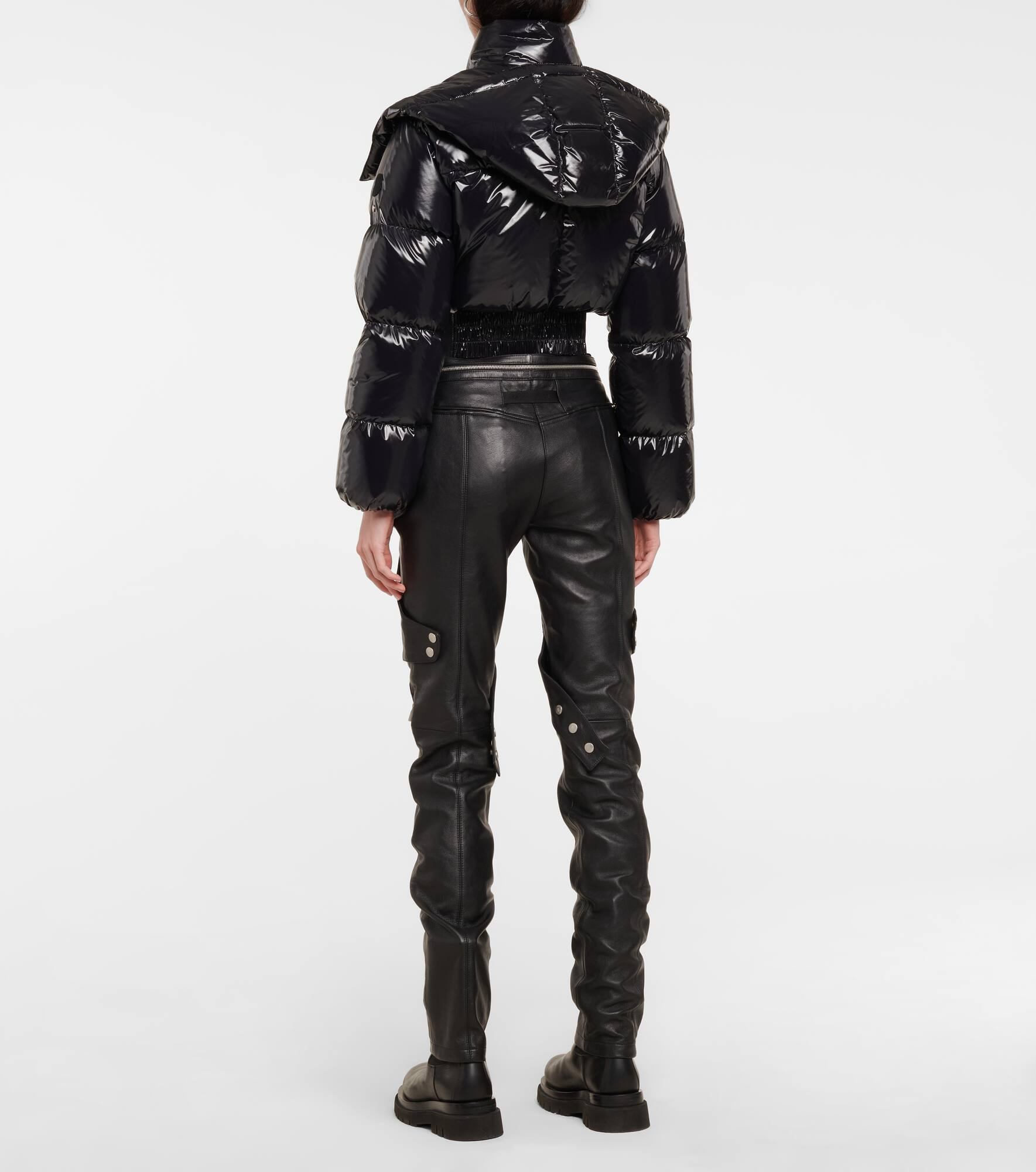 6 Moncler 1017 Alyx 9sm mid-rise straight leather pants - 3