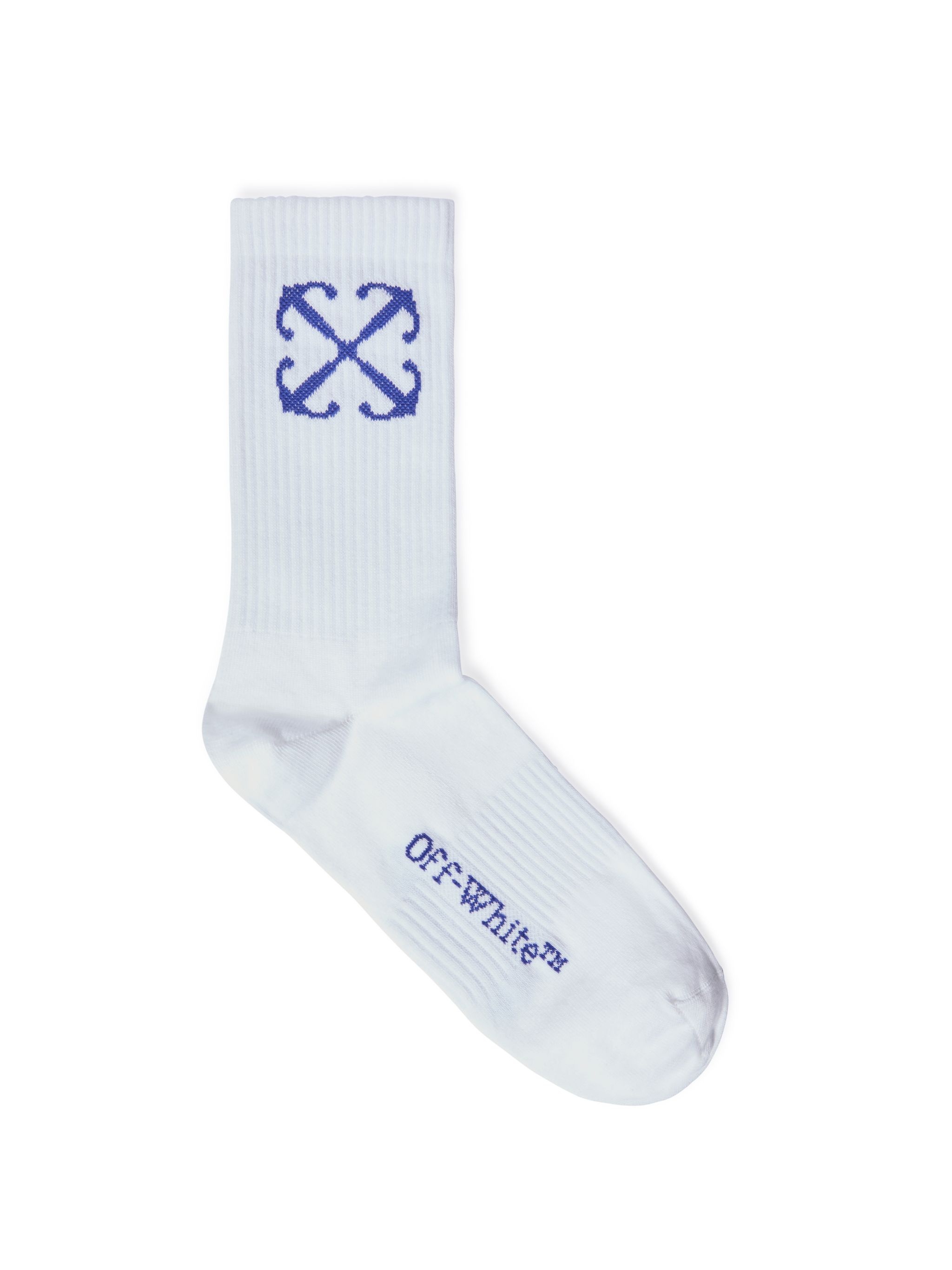 White/blue Arrow Mid-calf Socks - 1