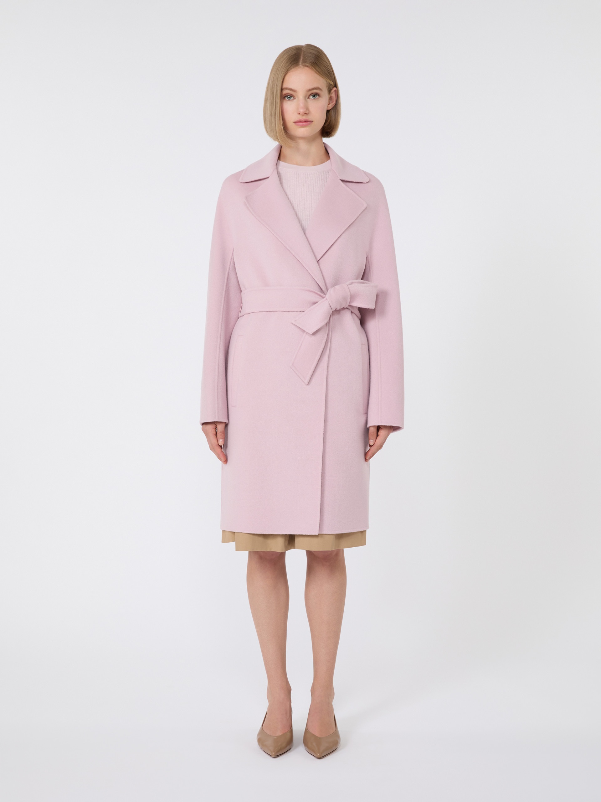 AJACCIO Wool, silk and cashmere robe coat - 3