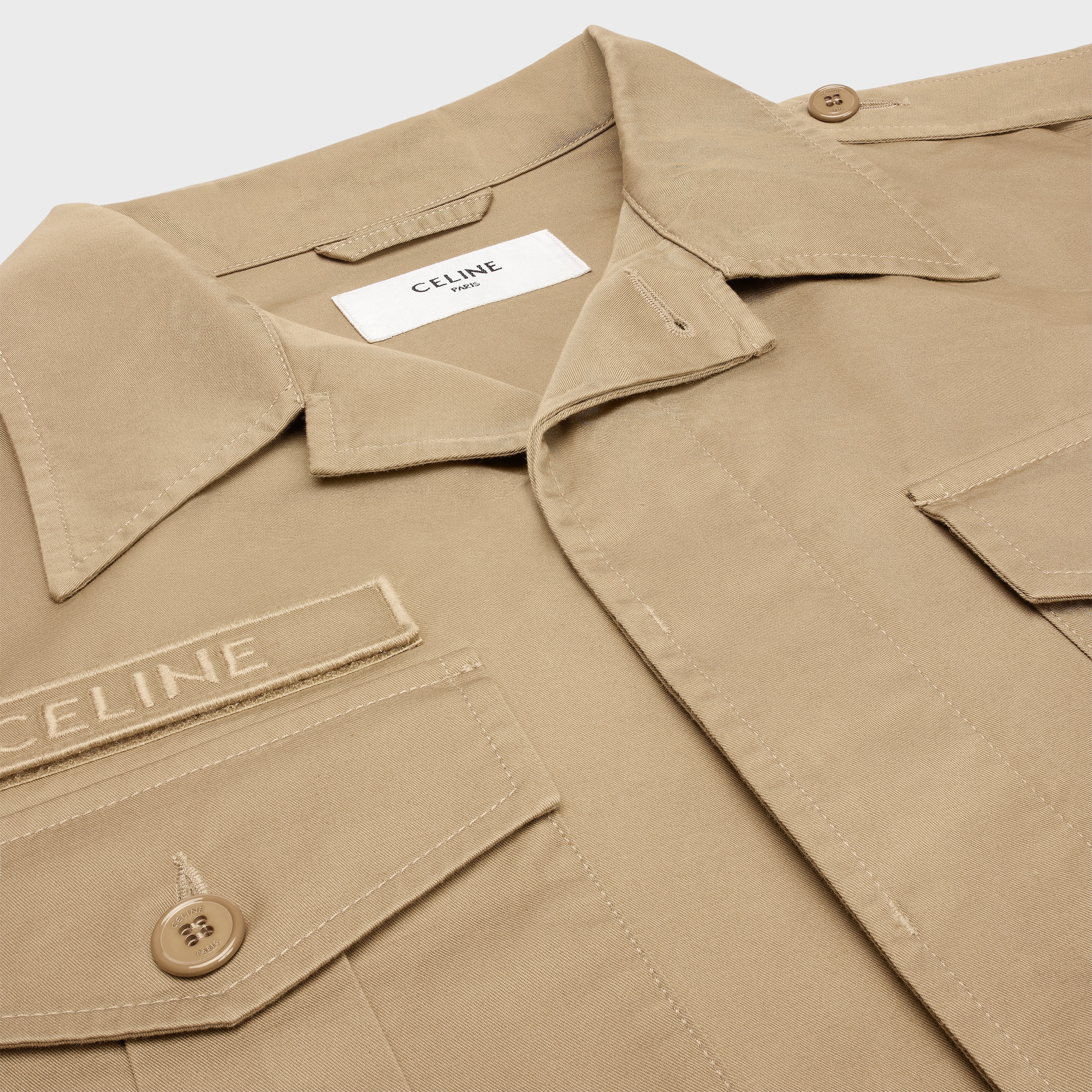 saharienne jacket in cotton linen - 3