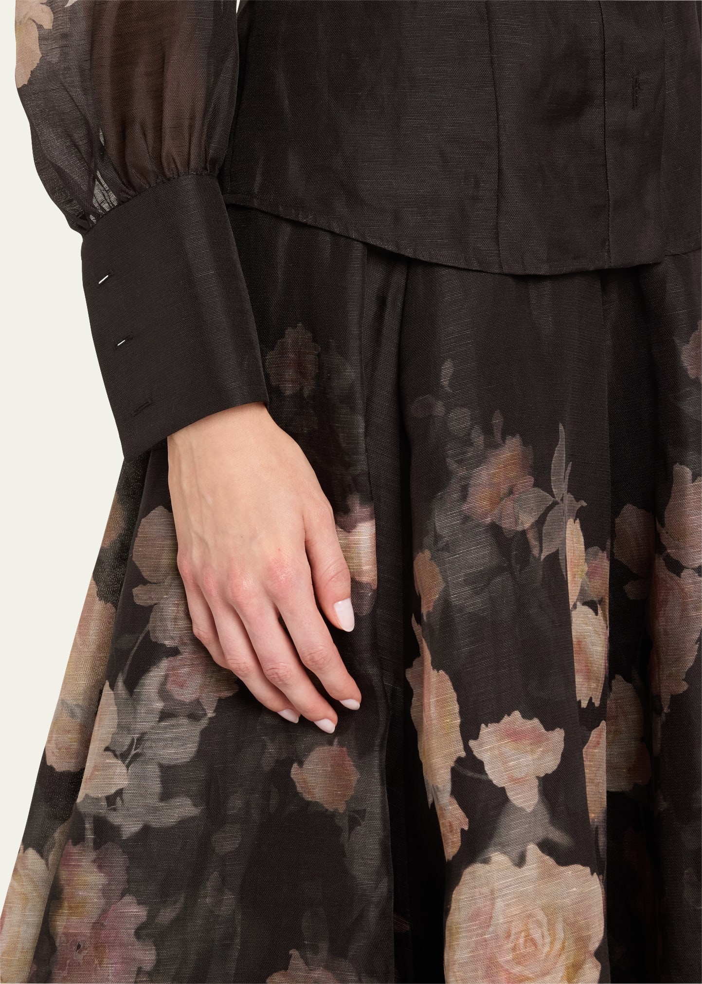 スカート Zimmermann 'Crush Flared Midi' skirt ZIMMERMANN Crush Flared Midi Skirt | Pink | FARFETCH
