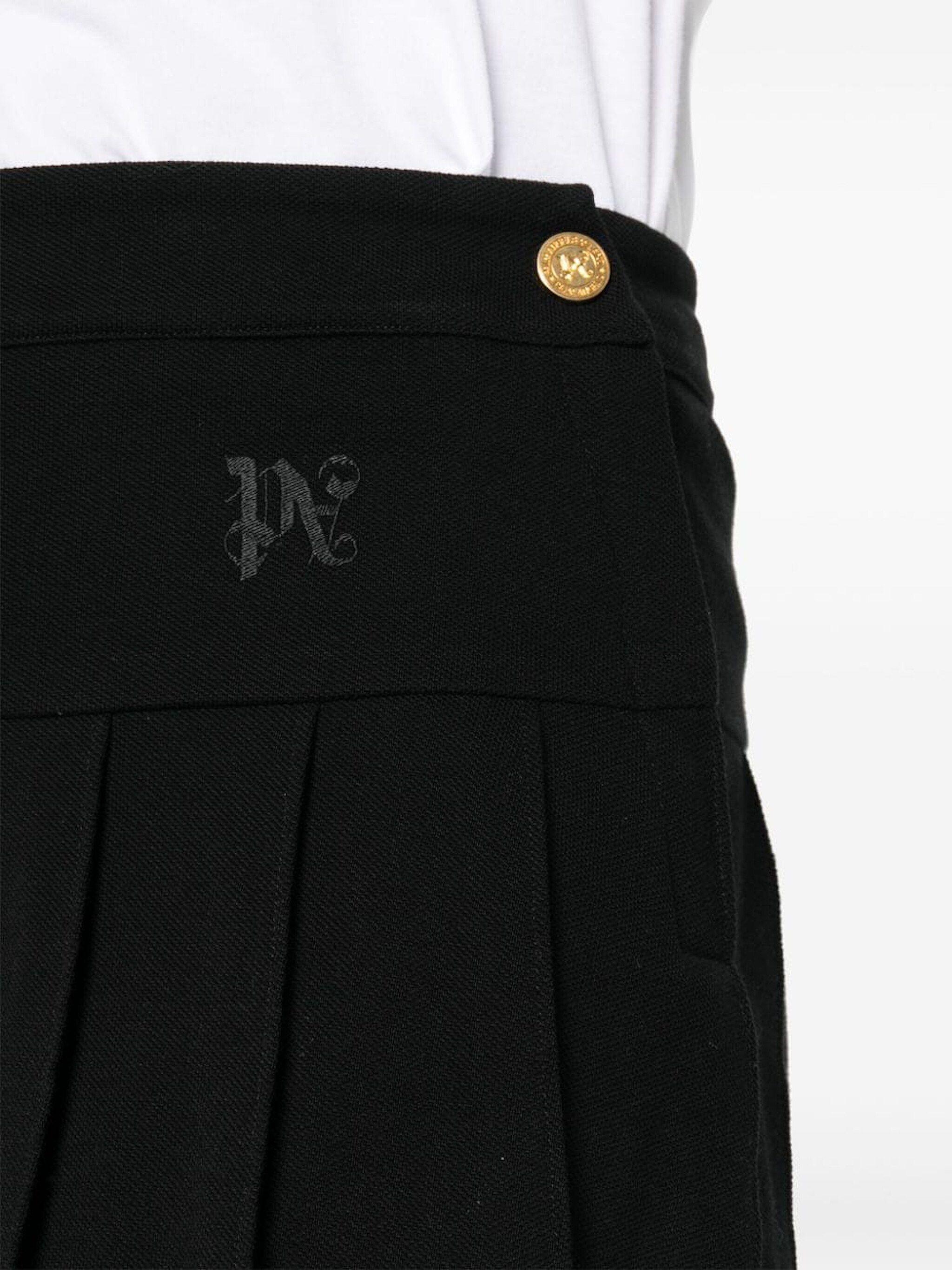 monogram-embroidered mini skirt - 5