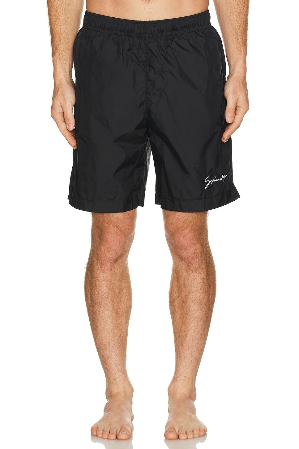 Long Logo Embroidery Swim Short - 4