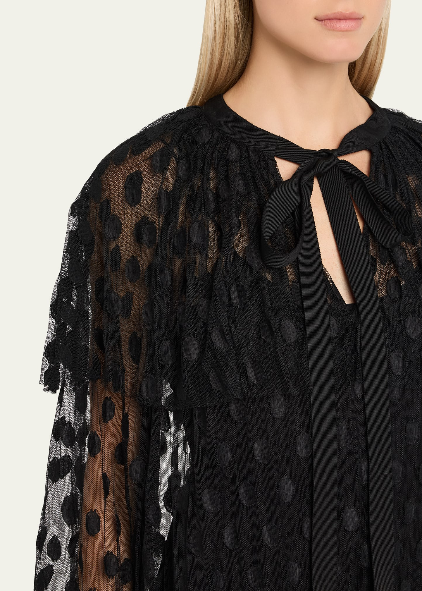 Audette Long-Sleeve Lace Mini Dress - 5