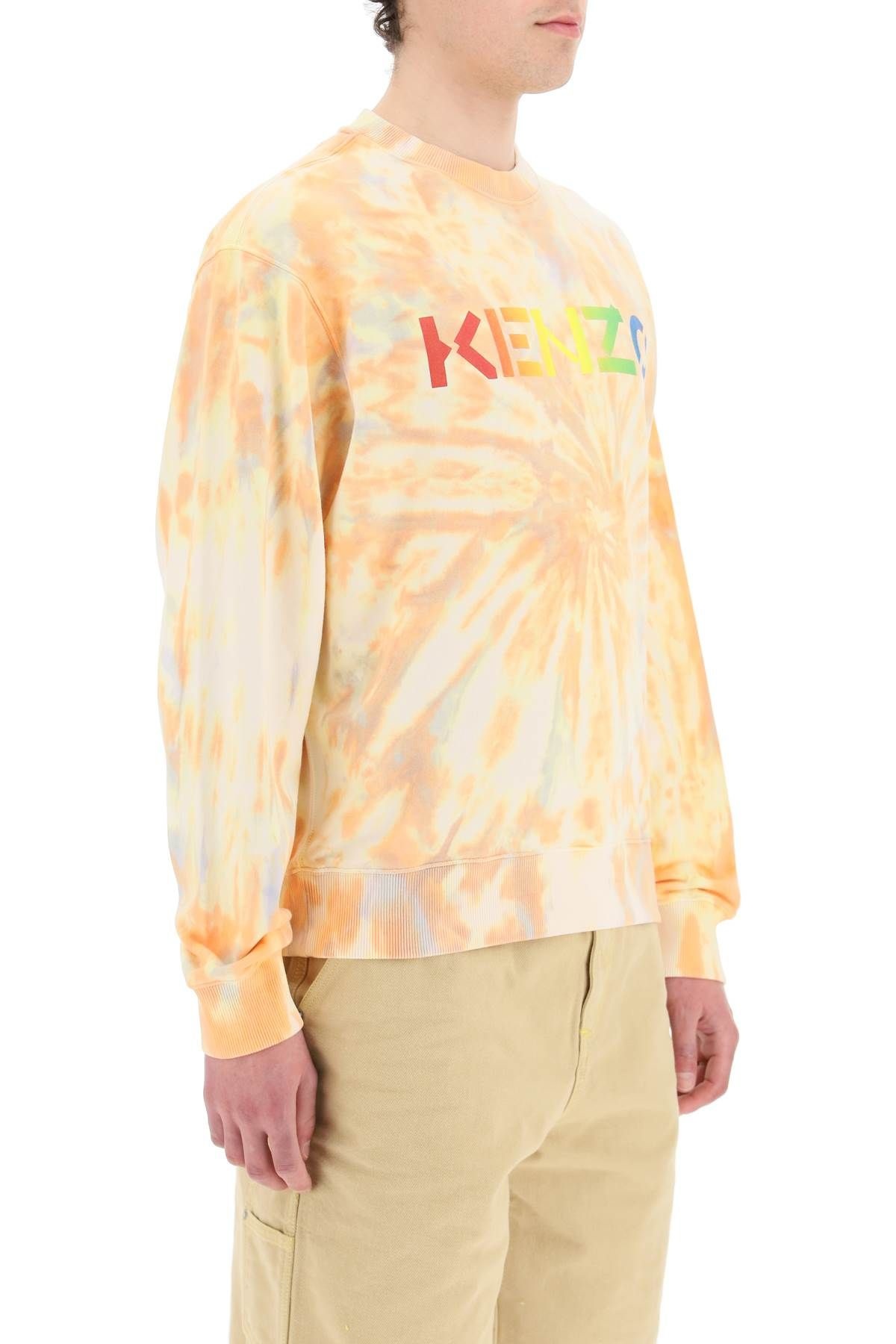 TIE-DYE SWEATSHIRT WITH RAINBOW LOGO - 3