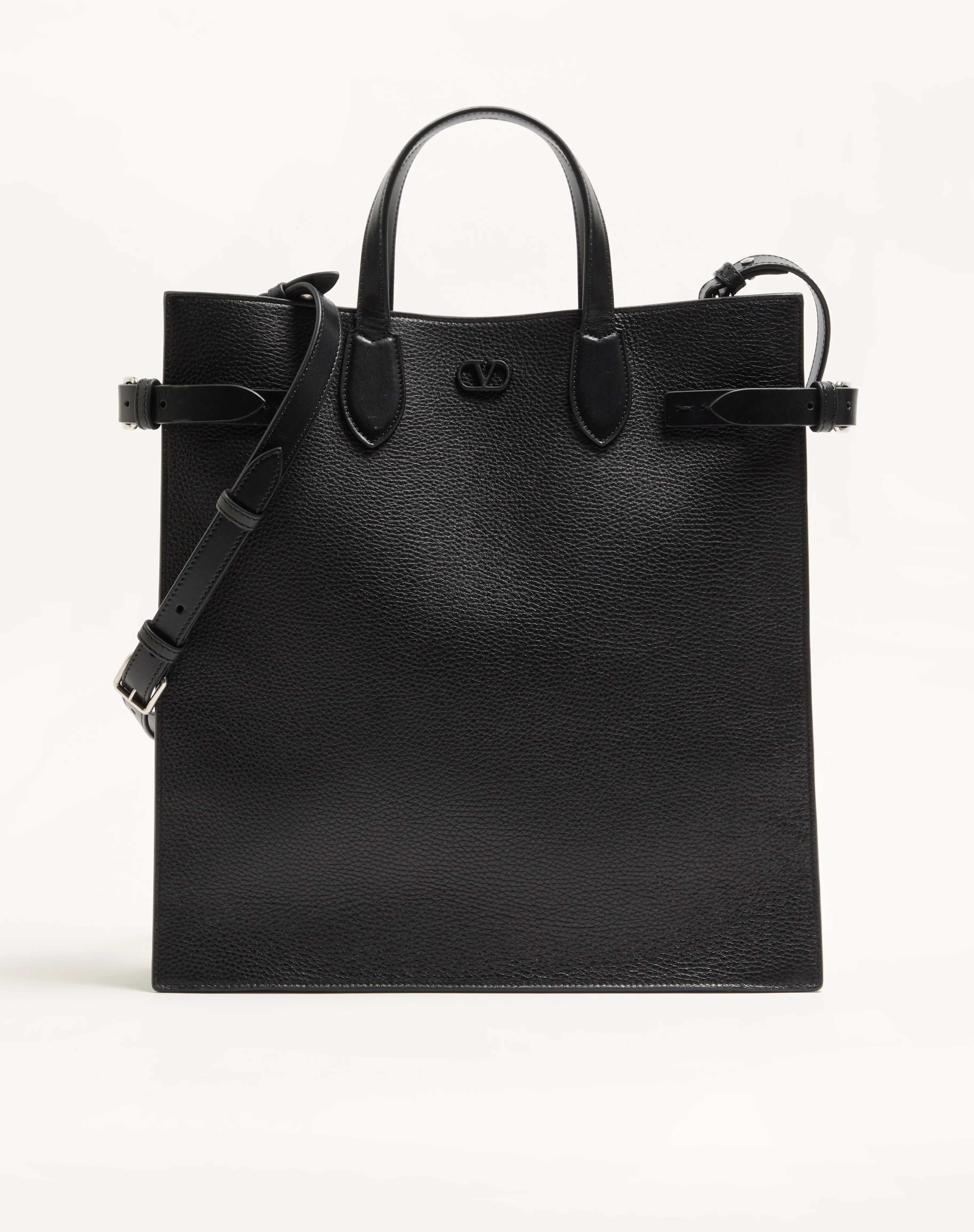 VALENTINO GARAVANI ANTIBES MEDIUM SHOPPING BAG IN GRAINED LEATHER - 1