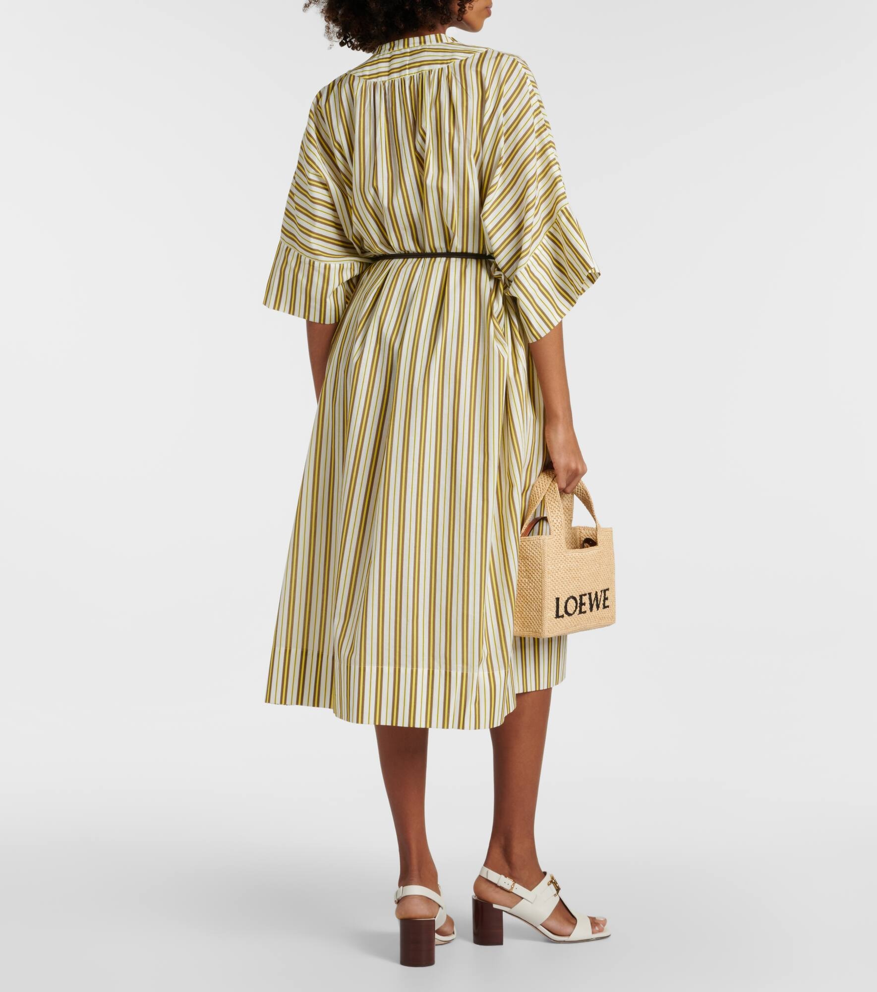 Striped cotton midi dress - 3