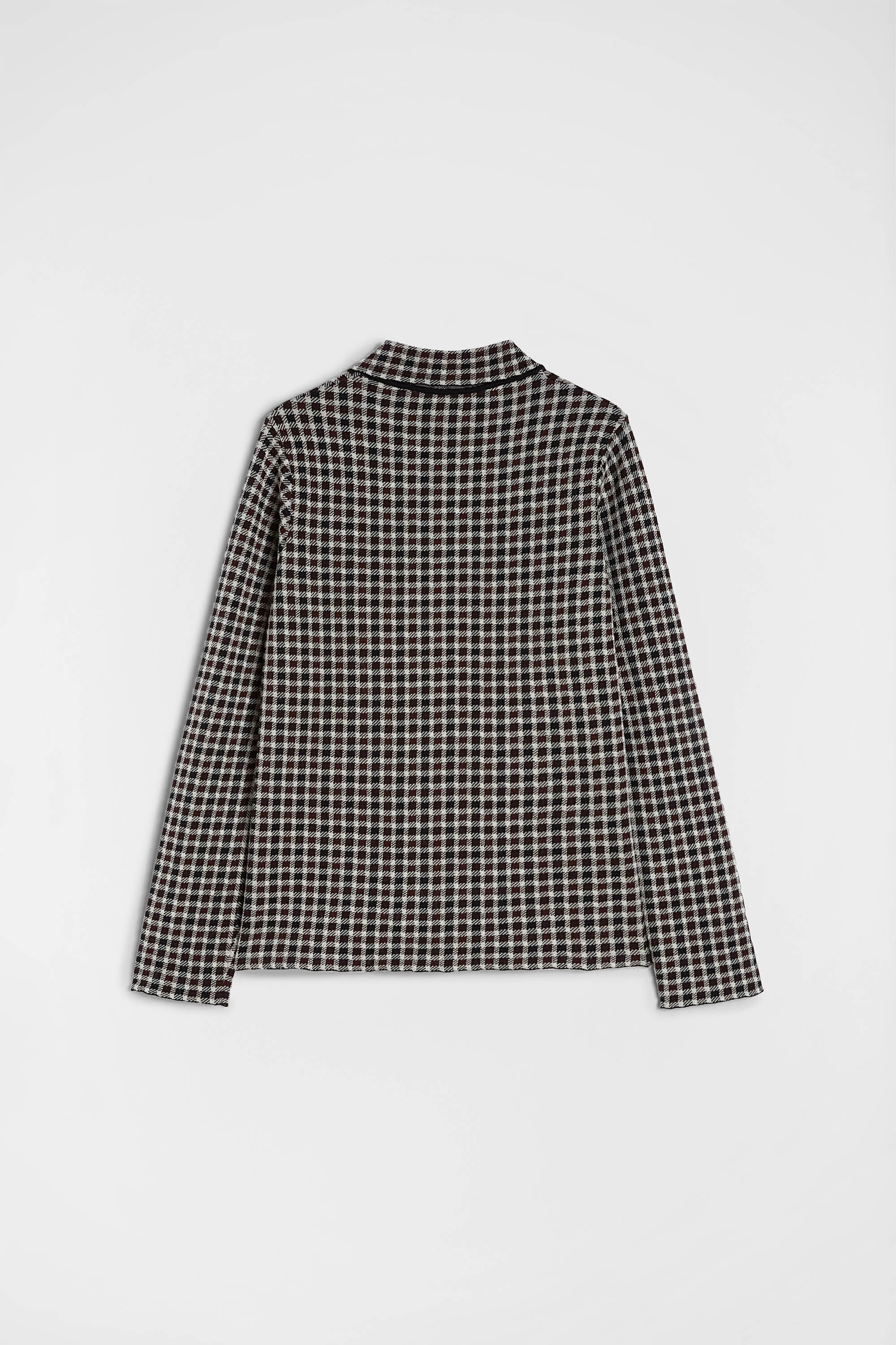 Wool Blend Zip-Up Shirt - 4