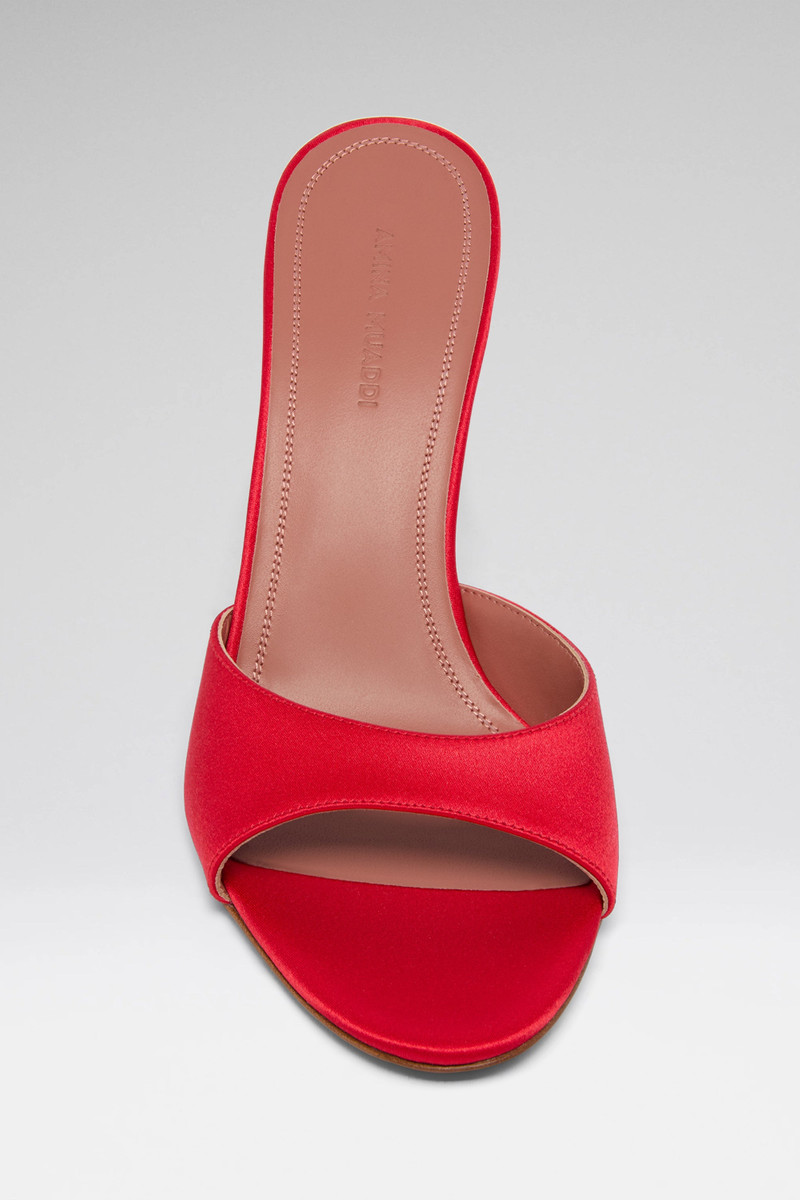 Amina Muaddi ELODIE SLIPPER 90 RED SATIN outlook