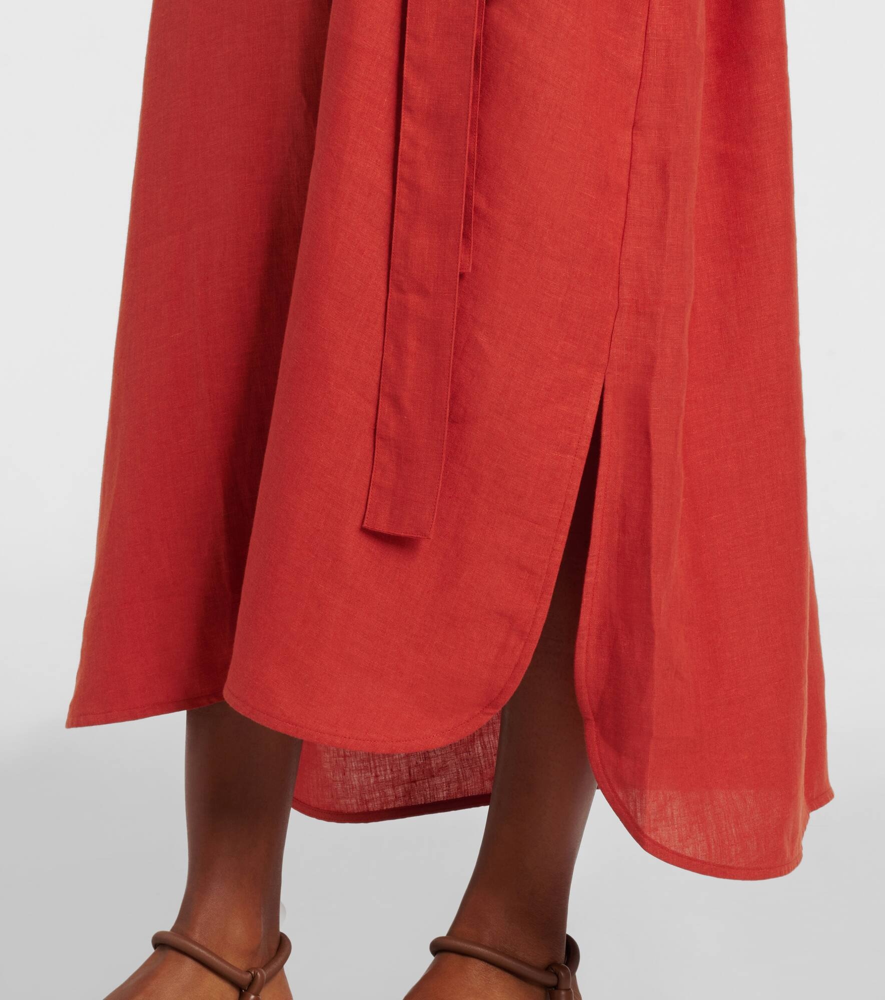 Bib linen maxi dress - 5