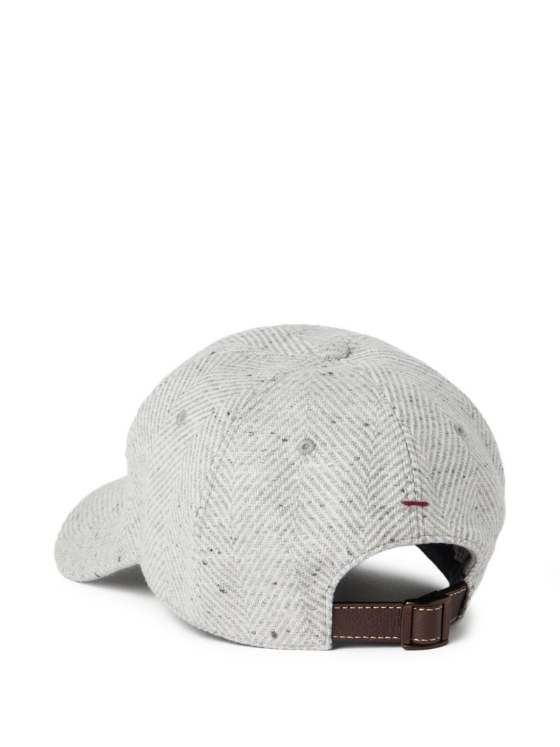 Brunello Cucinelli chevron embroidered baseball cap outlook