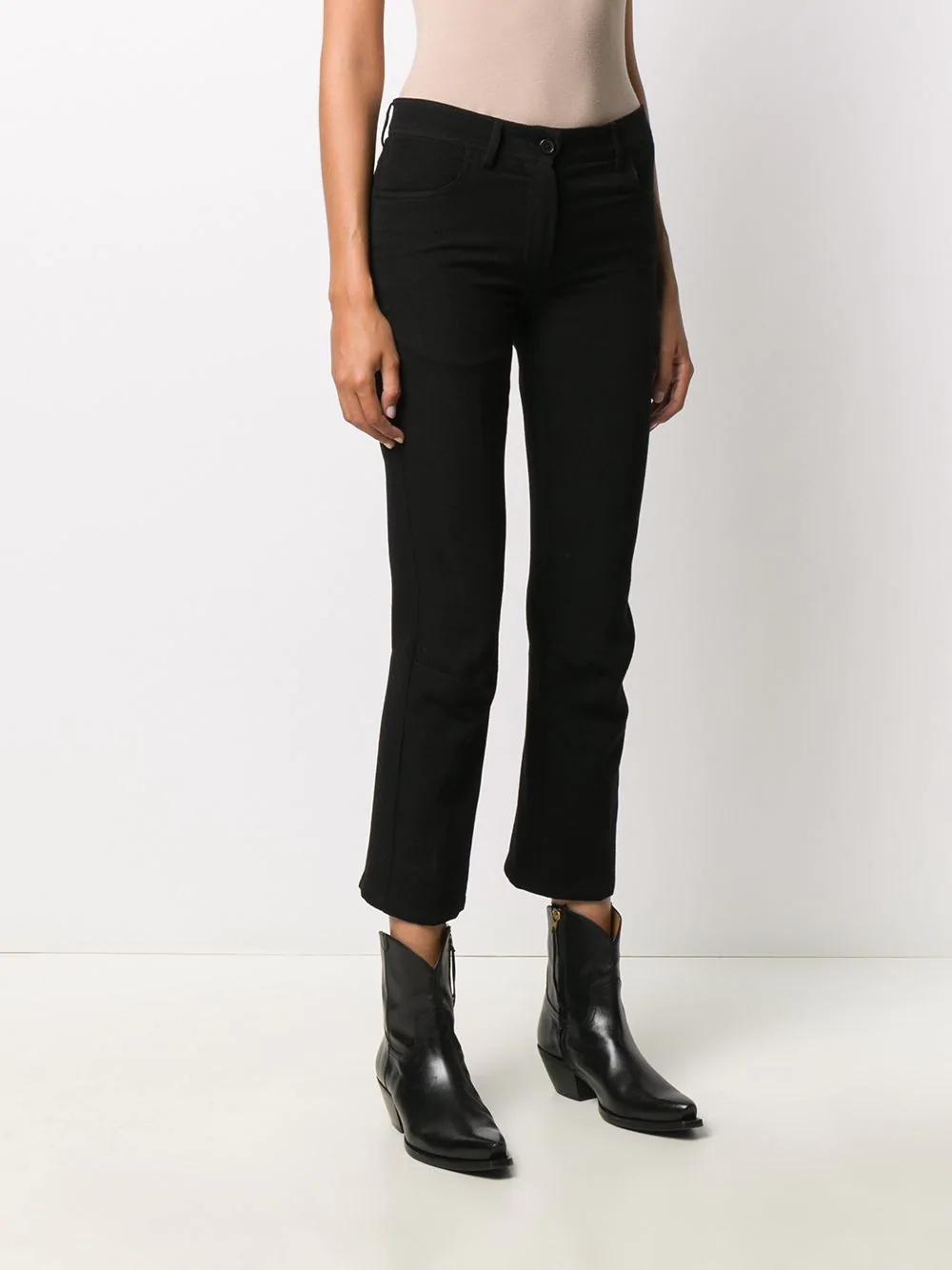 cropped straight-leg trousers - 3