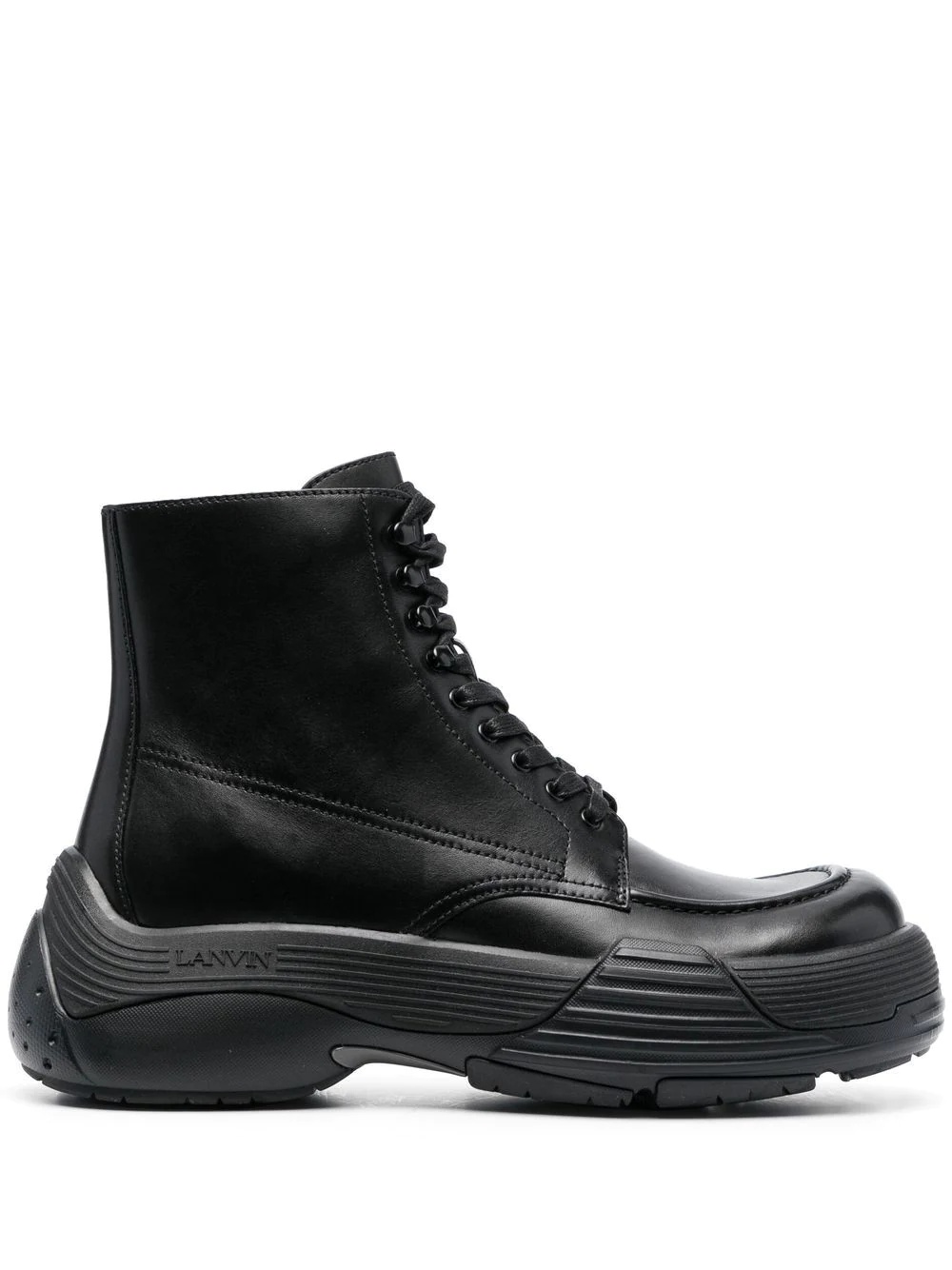 chunky lace-up boots - 1
