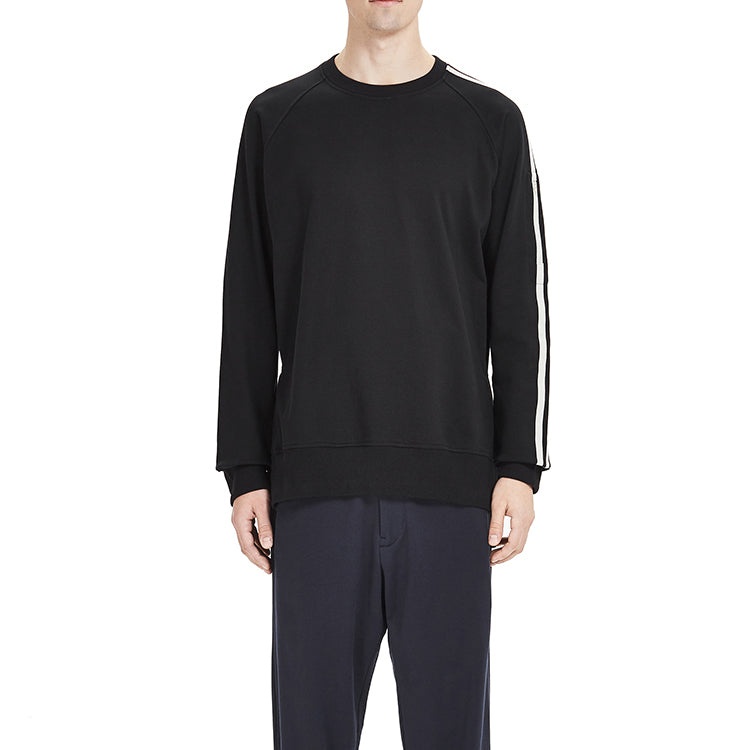 adidas Y-3 3-Stripes French Terry Crew Sweatshirt 'Black' FJ0388 - 4