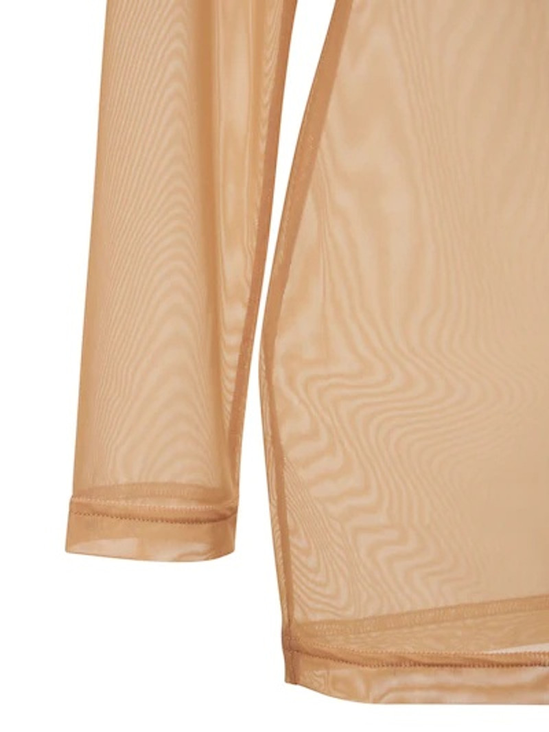 LOGO TULLE TURTLENECK DRESS 6