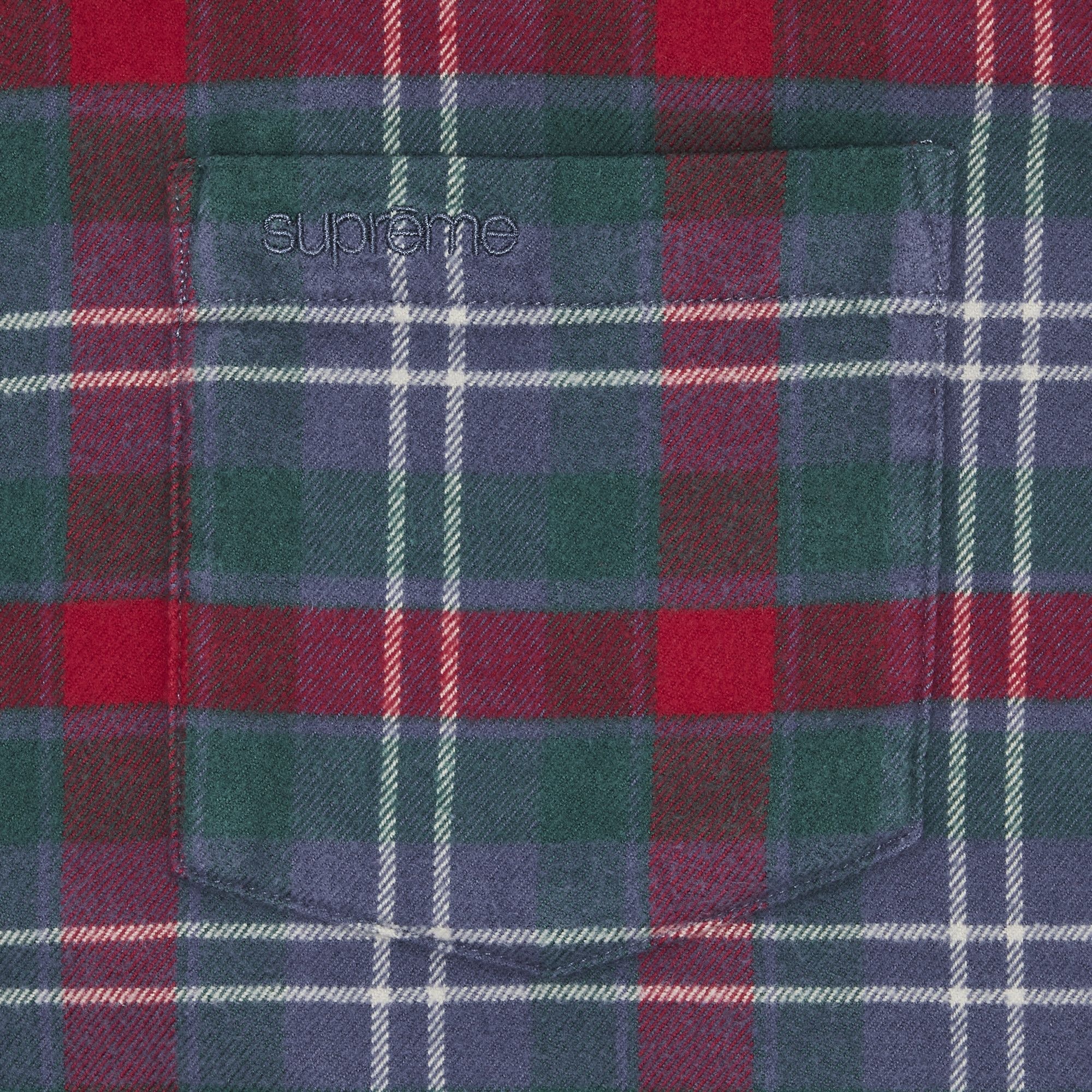 Supreme Plaid Flannel Shirt 'Slate' - 3