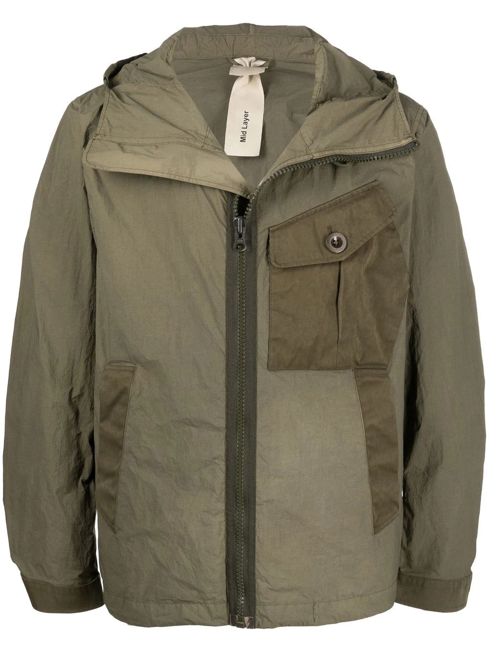 pocket zip-up hooded jacket - 1