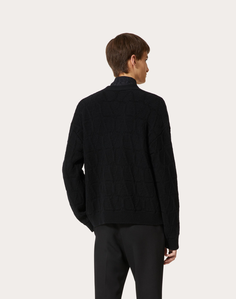 WOOL CARDIGAN WITH TOILE ICONOGRAPHE PATTERN 4